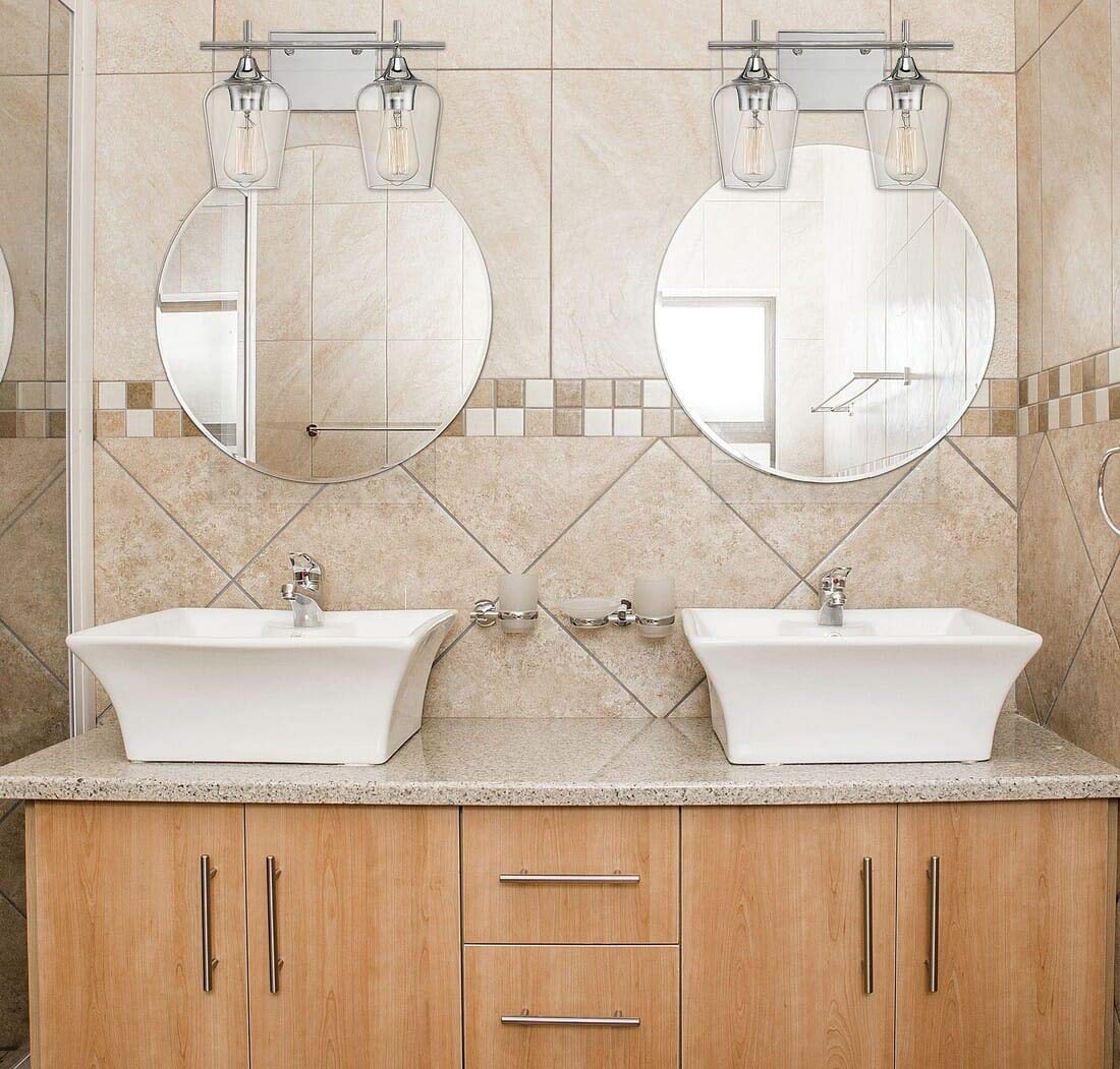 Savoy House Octave 2-Light Bathroom Vanity Light Bar in Polished Chrome - Modern Fixture for Bathroom, Powder Room & Dressing Area Lighting