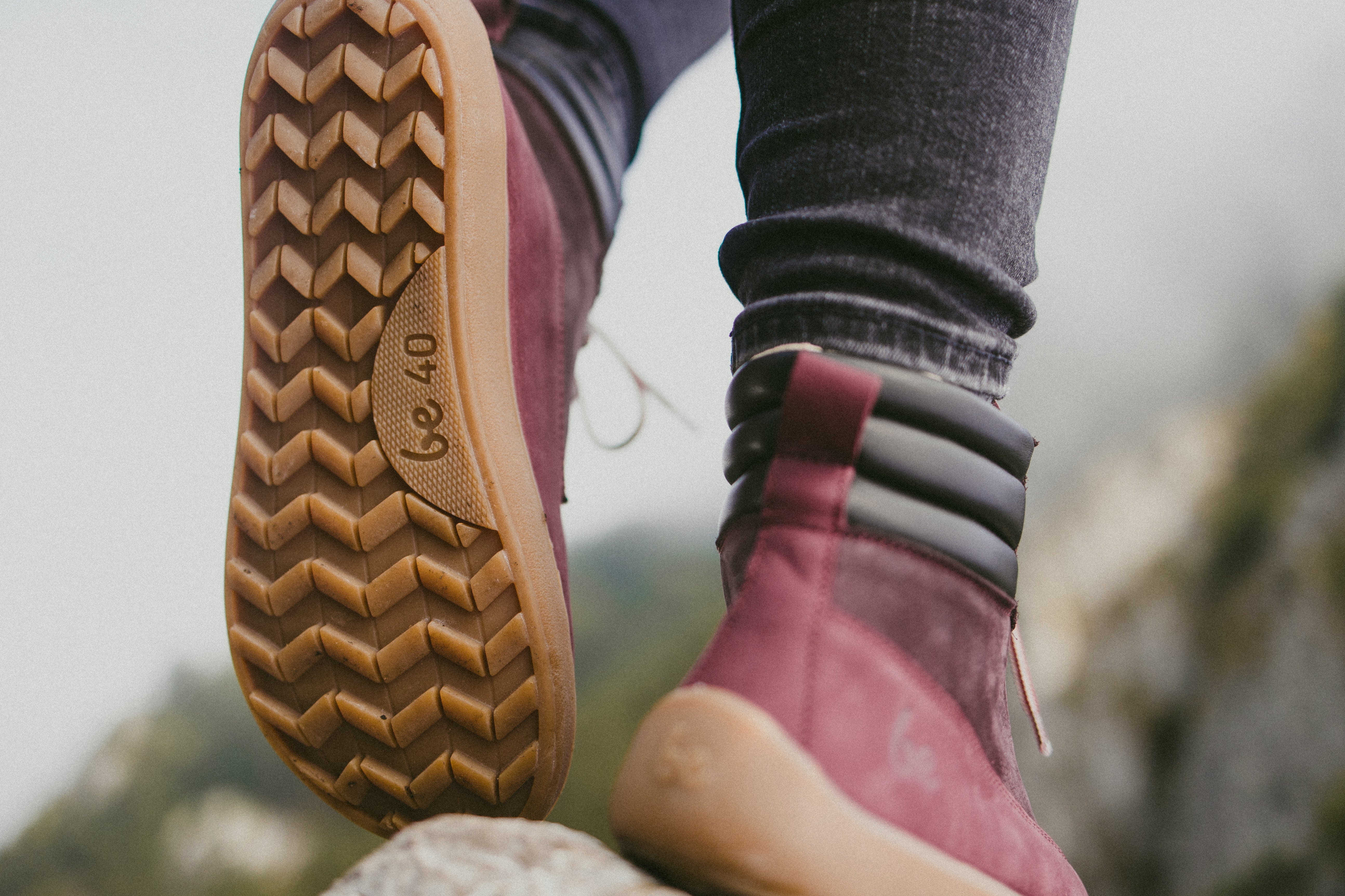 Barefoot Boots for Women - Be Lenka Nevada Neo Burgundy Minimalist Shoes | Comfortable & Lightweight for Walking, Hiking & Everyday Wear