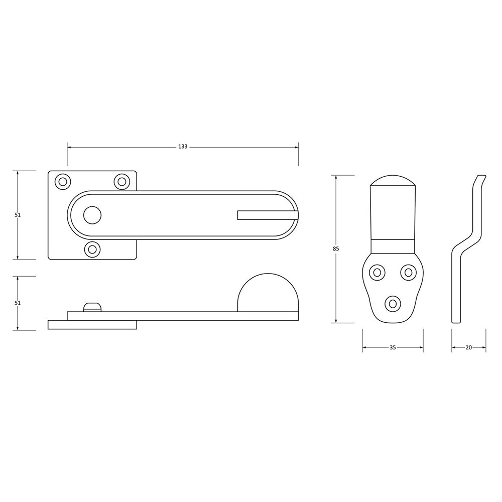 Forged Black Beeswax Privacy Latch Set - Durable Door Hardware for Bedrooms & Bathrooms - Perfect for Home Privacy & Security