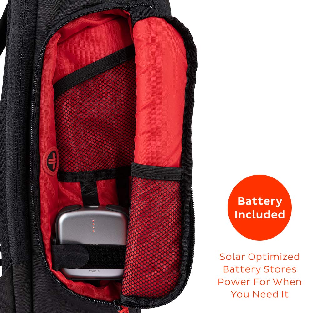 Voltaic Systems Solar Backpack Charger with Battery Pack - Portable Solar Panel Charger for iPhone, Tablets & USB Devices - Perfect for Hiking, Camping & Outdoor Adventures
