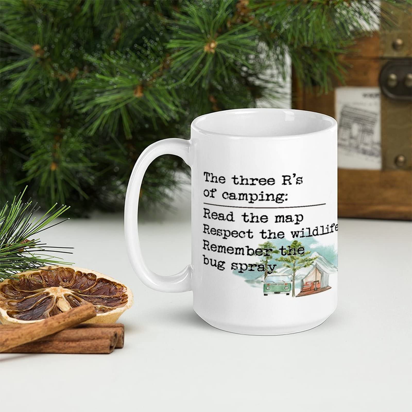 15oz Inspirational Coffee Mug - Camping Quote Gift for Women | Birthday Present & Daily Use