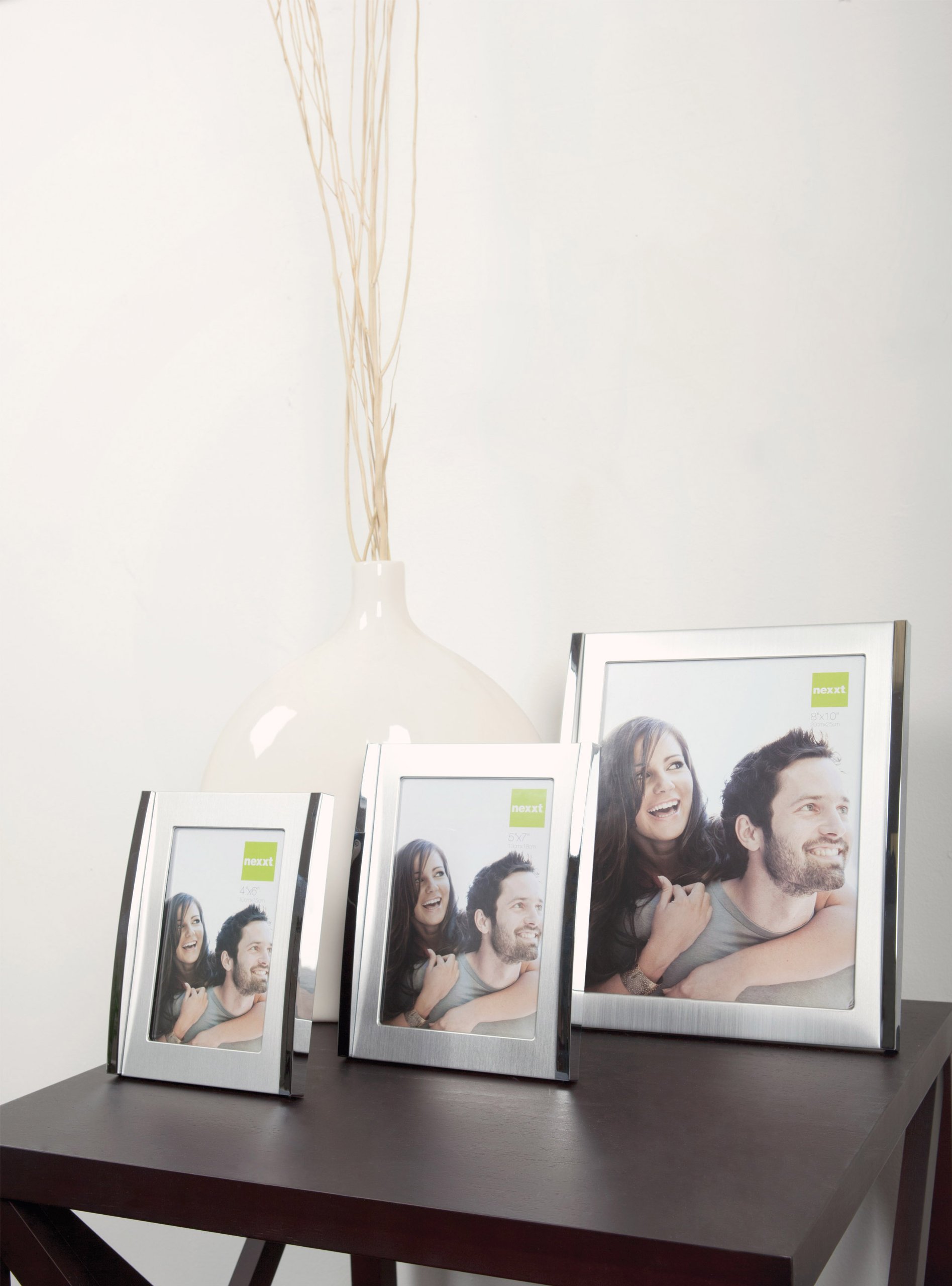 Nexxt Regent 4x6 Inch Silver Picture Frame - Elegant Display for Photos, Artwork, and Memories - Perfect for Home, Office, and Gift Giving
