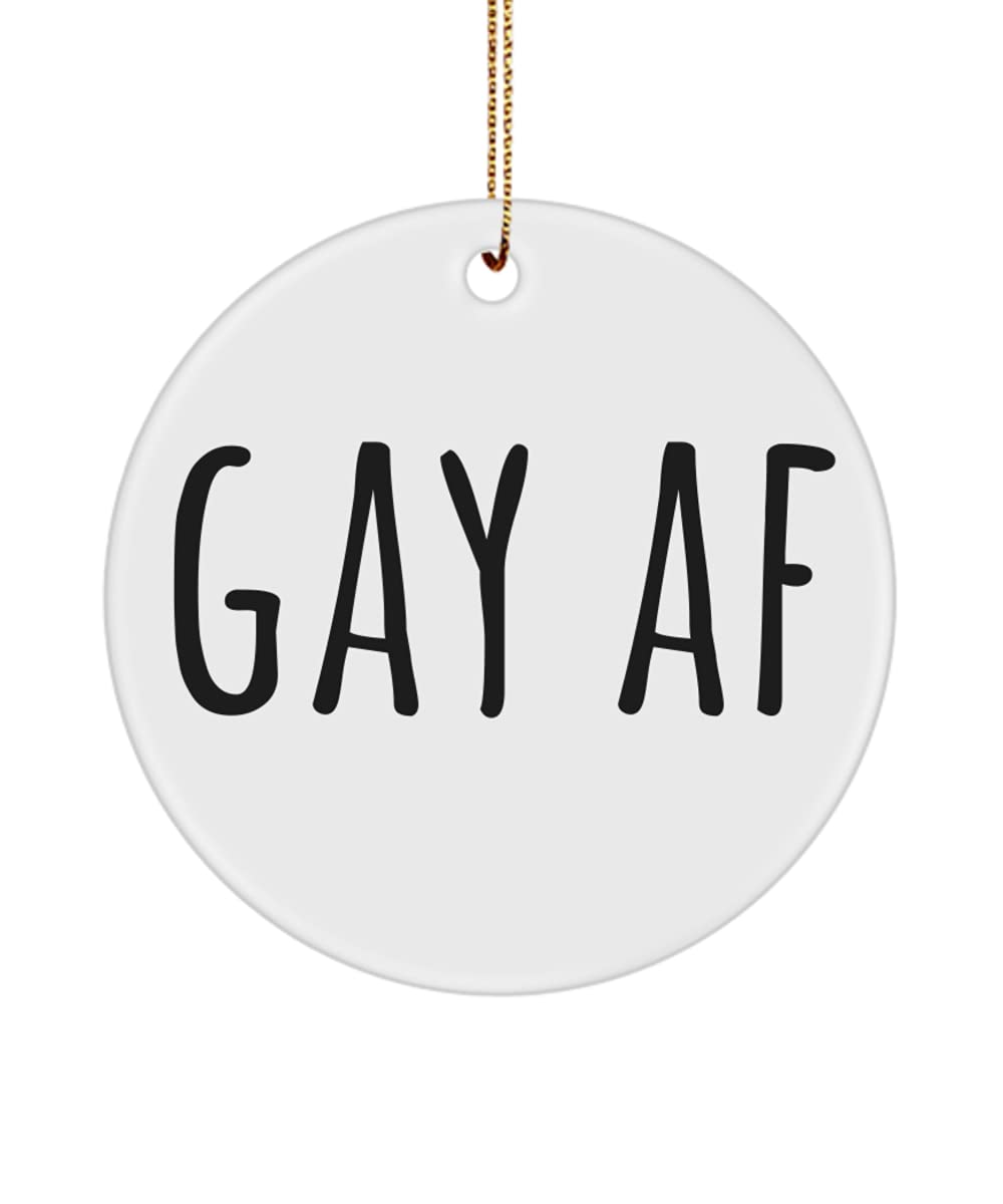 Gay Pride LGBTQ+ Ceramic Christmas Tree Ornament - Colorful Holiday Decoration for Christmas Tree, Home Decor & LGBTQ+ Celebration