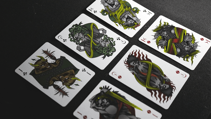 Premium Theos Playing Cards - Green Deck for Poker, Magic Tricks & Card Games | Durable & Stylish Design for Professional & Casual Use