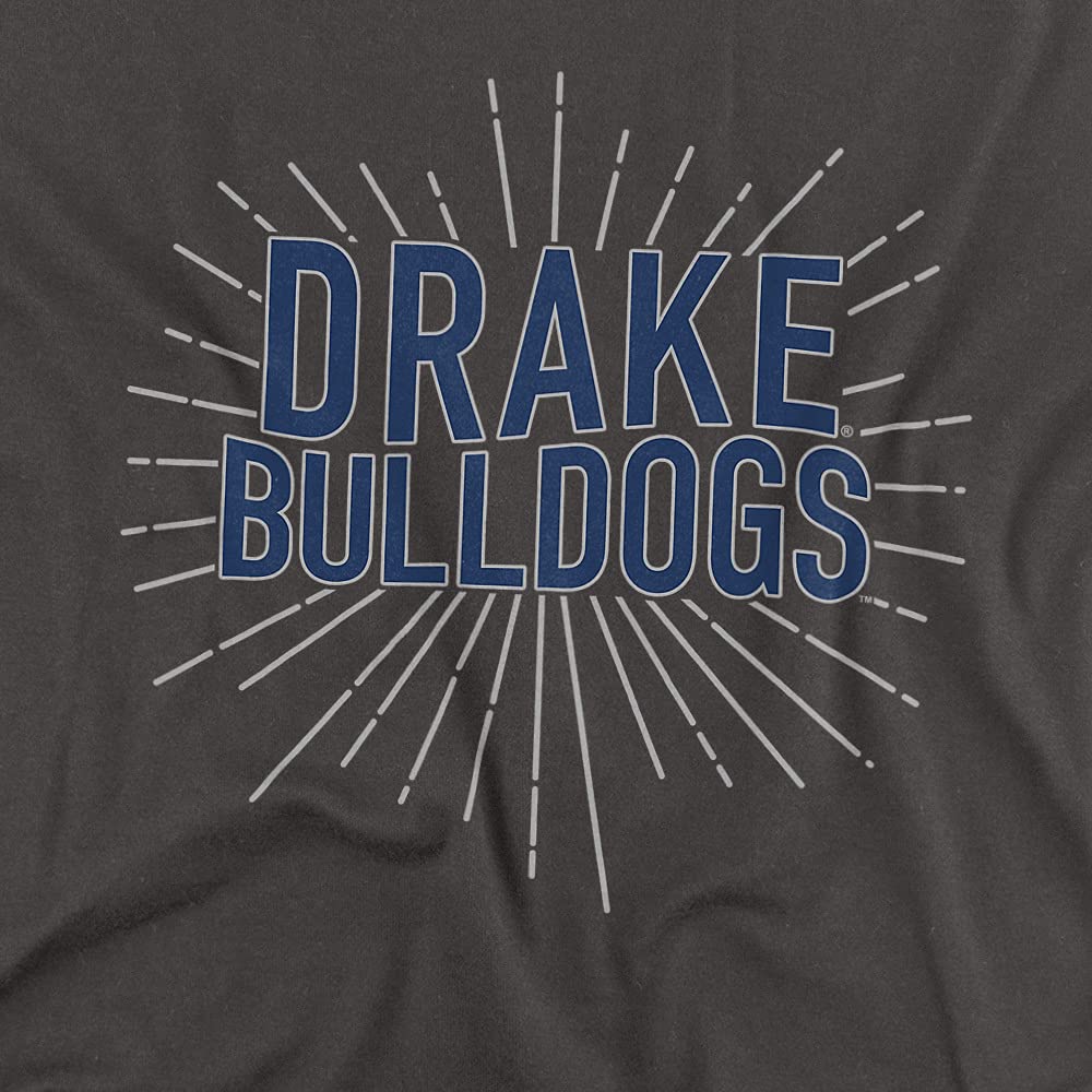 Drake University Official Burst Unisex Youth T-Shirt - Charcoal, X-Large | Comfortable College Apparel for School Spirit & Campus Events