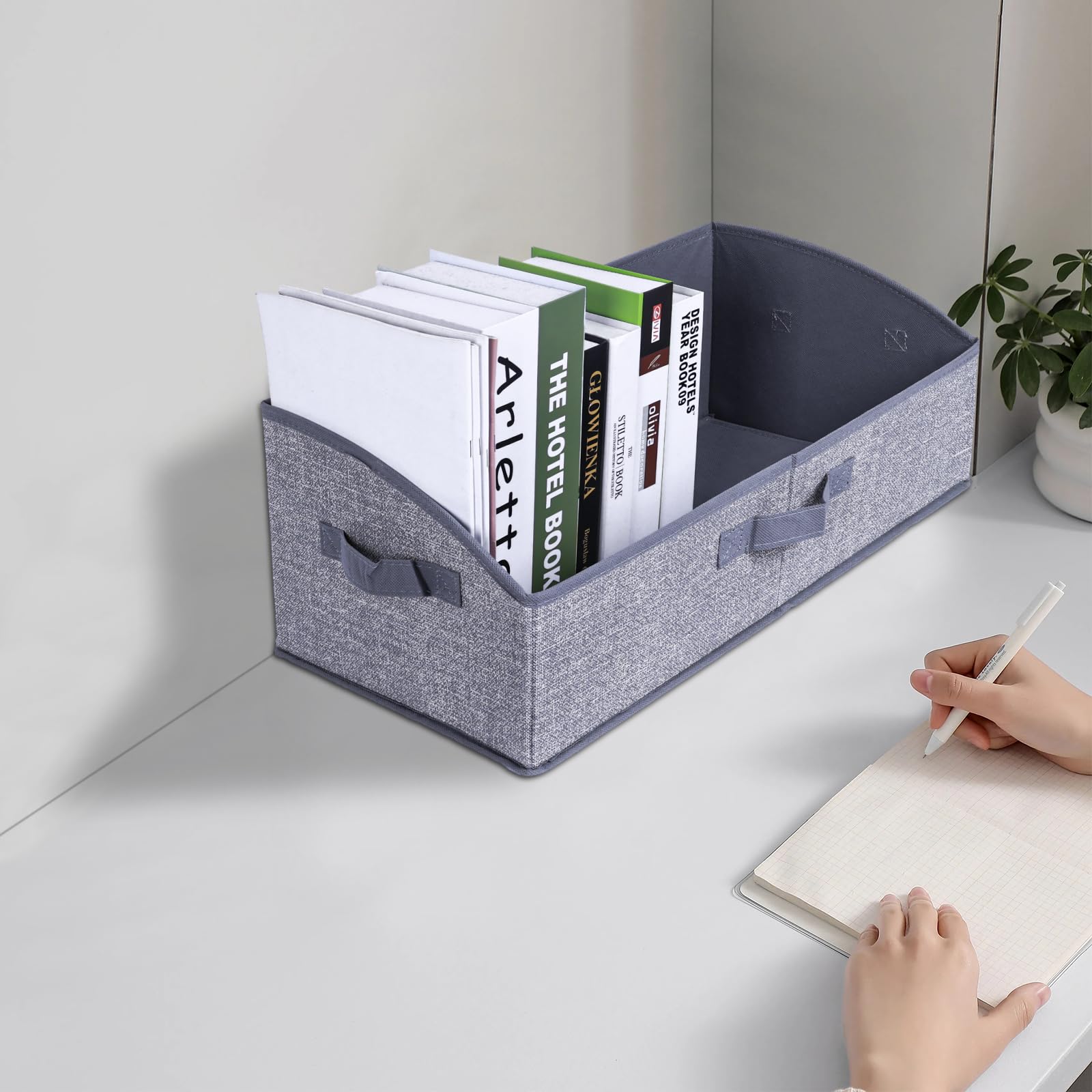 ZPXTI Fabric Storage Bins with Handles - 3 Pack Closet Organizer Baskets for Shelves, Perfect for Organizing Sheets, Sweaters, Hats & Home Organization | Space-Saving Bedroom Storage Solution