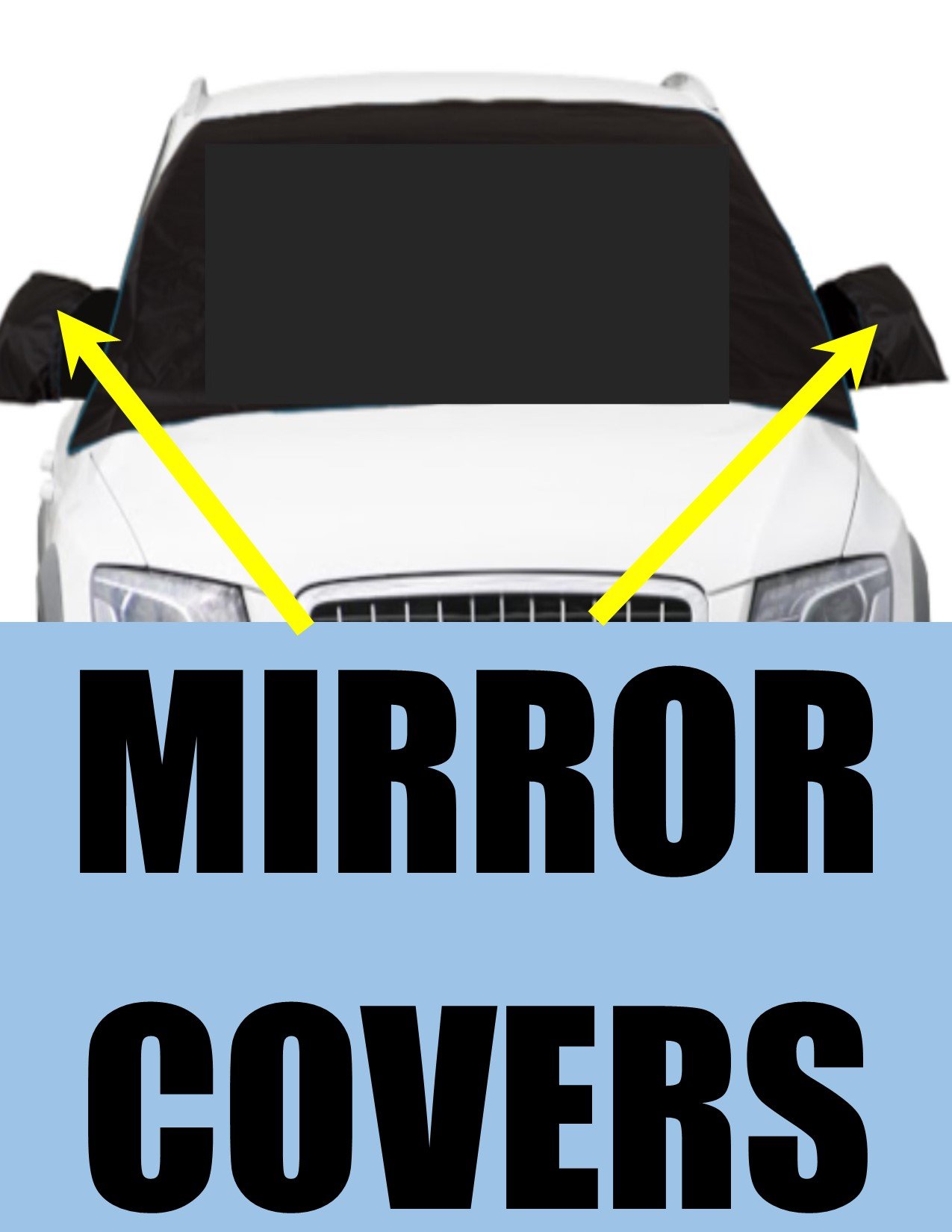 APSG Premium Magnetic Car Windshield Cover - Snow, Frost, Rain Protection with Mirror Covers | Waterproof Winter Car Accessory | Perfect for Parking, Travel & Extreme Weather Protection