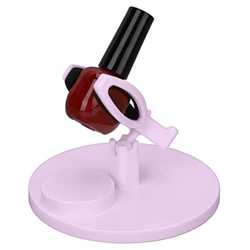 Grip and Tip Nail Polish Bottle Holder - Reclining Nail Art Tool for Salons & DIY Manicures | Non-Slip Design for Glue Bottles & Polish (Pinkish Purple) | Perfect for Nail Schools, Home Use & Professional Nail Artists