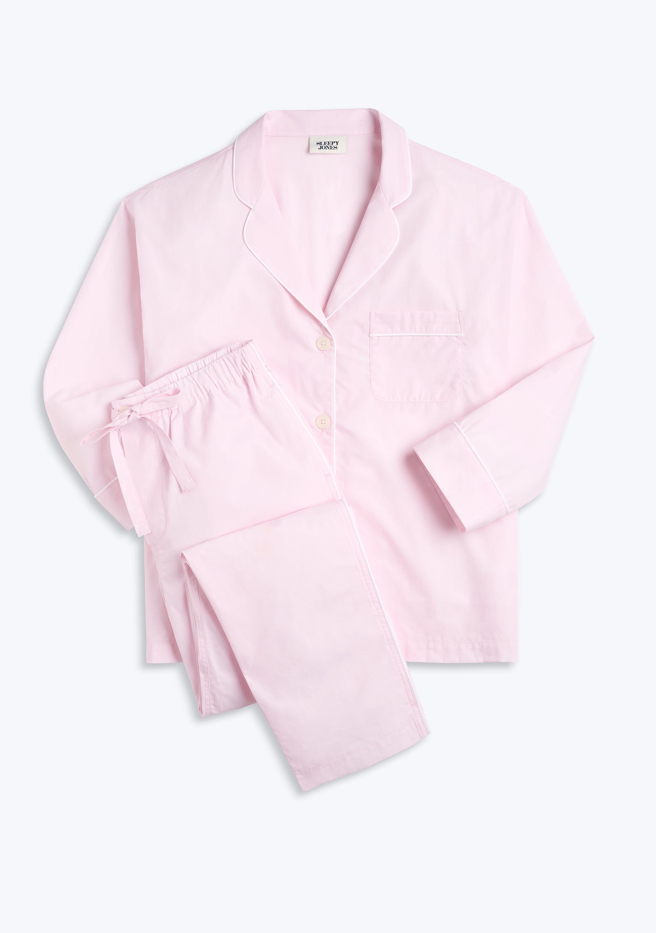 Marina Pajama Set - Soft Pink Cotton Sleepwear for Women | Cozy Loungewear for Bedtime & Relaxation at Home