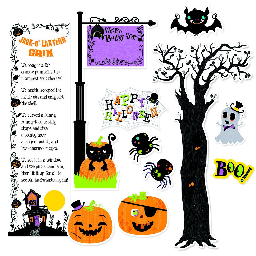 Creative Teaching Press Happy Halloween Mini Bulletin Board Set (6980) - Perfect for Classroom Decor, Party Supplies & Seasonal Displays