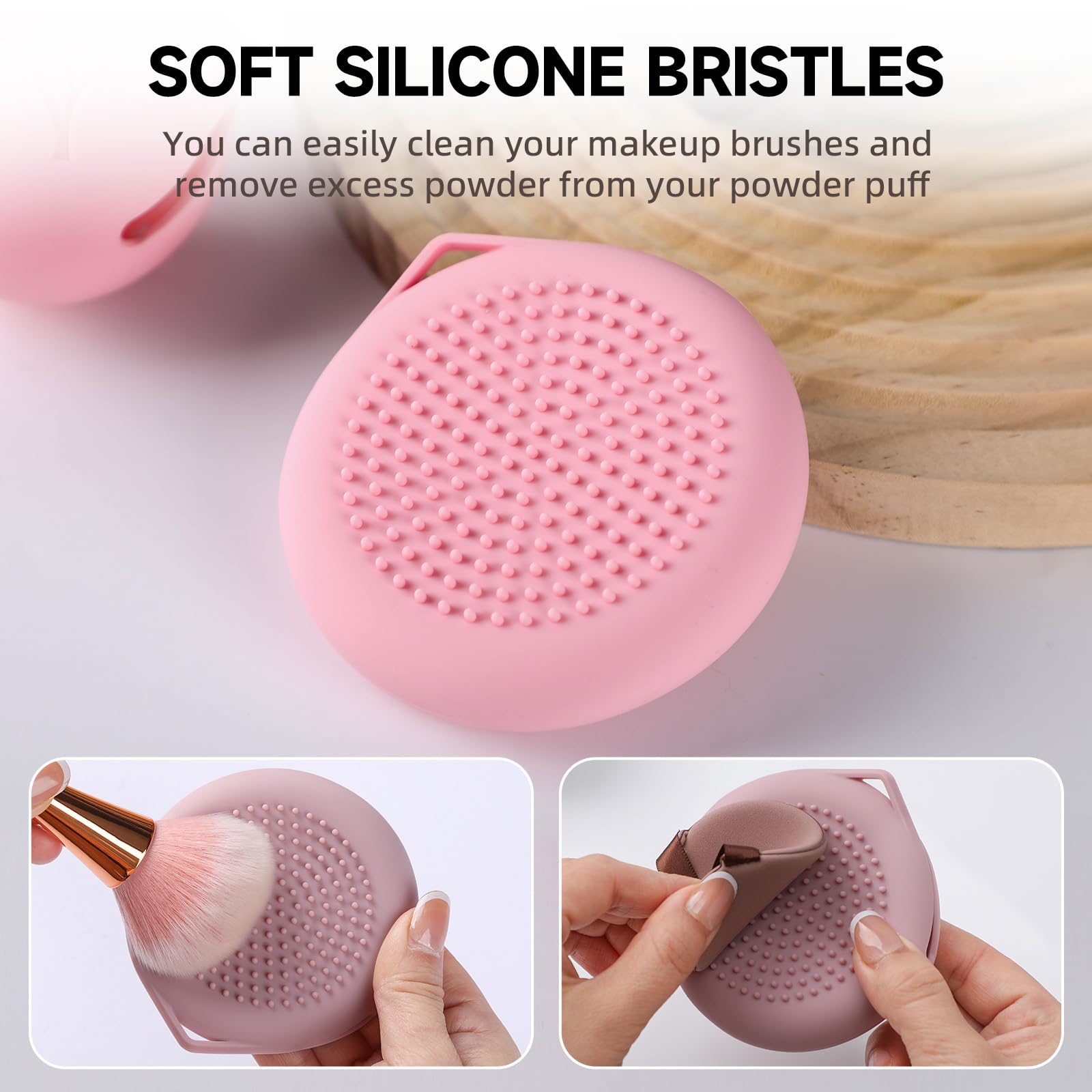 2-in-1 Makeup Sponge Holder & Beauty Blender Case - Travel Powder Puff Organizer (Light Purple) | Compact Cosmetic Storage for On-the-Go Makeup Touchups