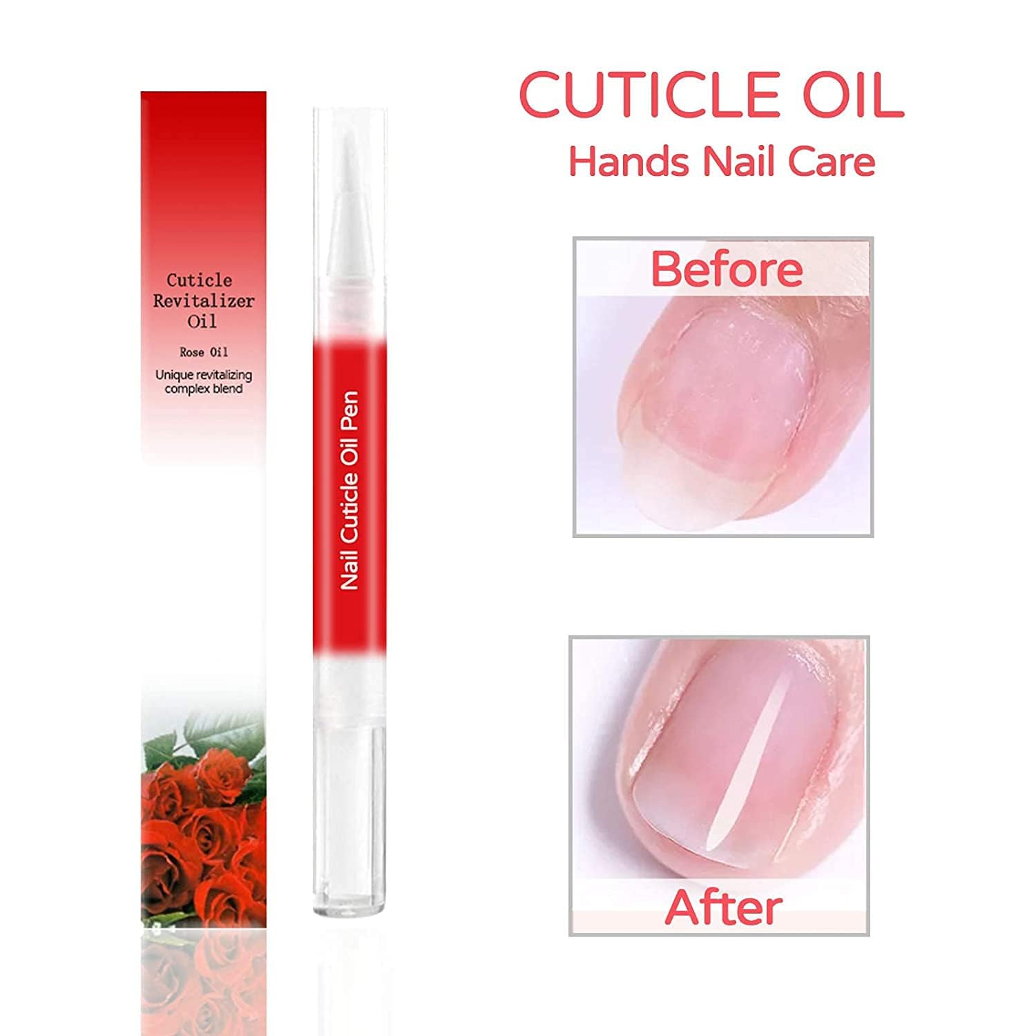 AIJIMEI 8pcs Cuticle Oil Pens - Nail Care Essential Oil for Dry & Damaged Nails - Moisturizing Nail Repair Treatment with Vitamin E - Perfect for Manicures, Pedicures & At-Home Nail Care