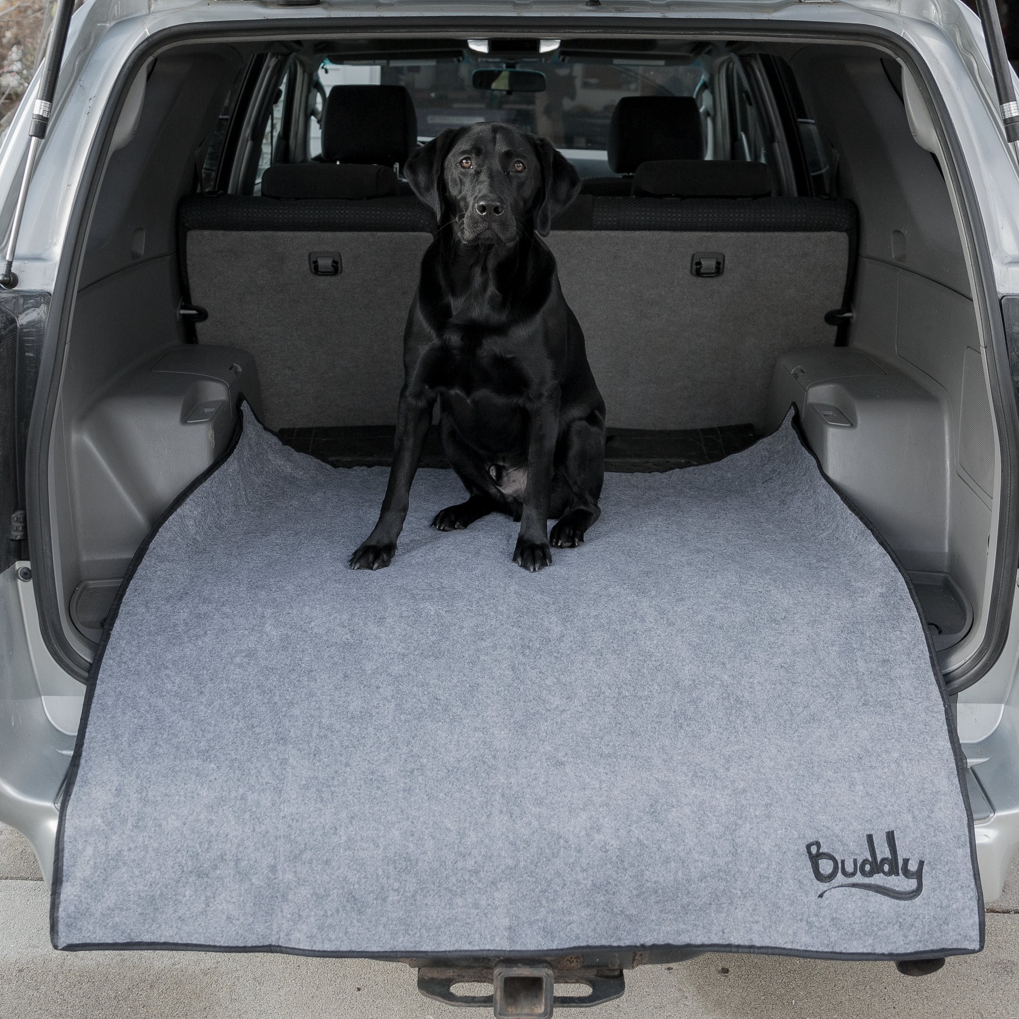 **Buddy Pay Dirt Car, Truck & SUV Universal Trunk Mat – Rear Bumper Guard Protector | Waterproof & Machine Washable | Keeps Clothes Clean & Prevents Scratches | Perfect for Camping, Groceries & Outdoor Adventures**