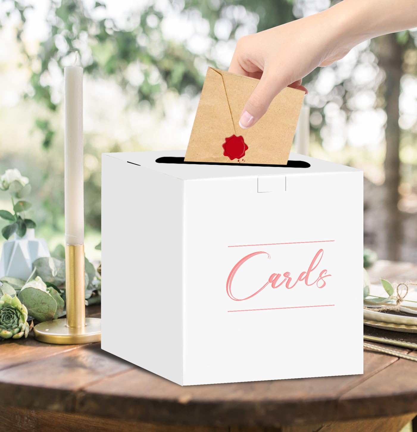 Pink Wedding Card Box - Elegant Money Gift Holder for Parties, Baby Showers & Birthdays | Perfect for Wedding Reception, Bridal Shower & Special Events