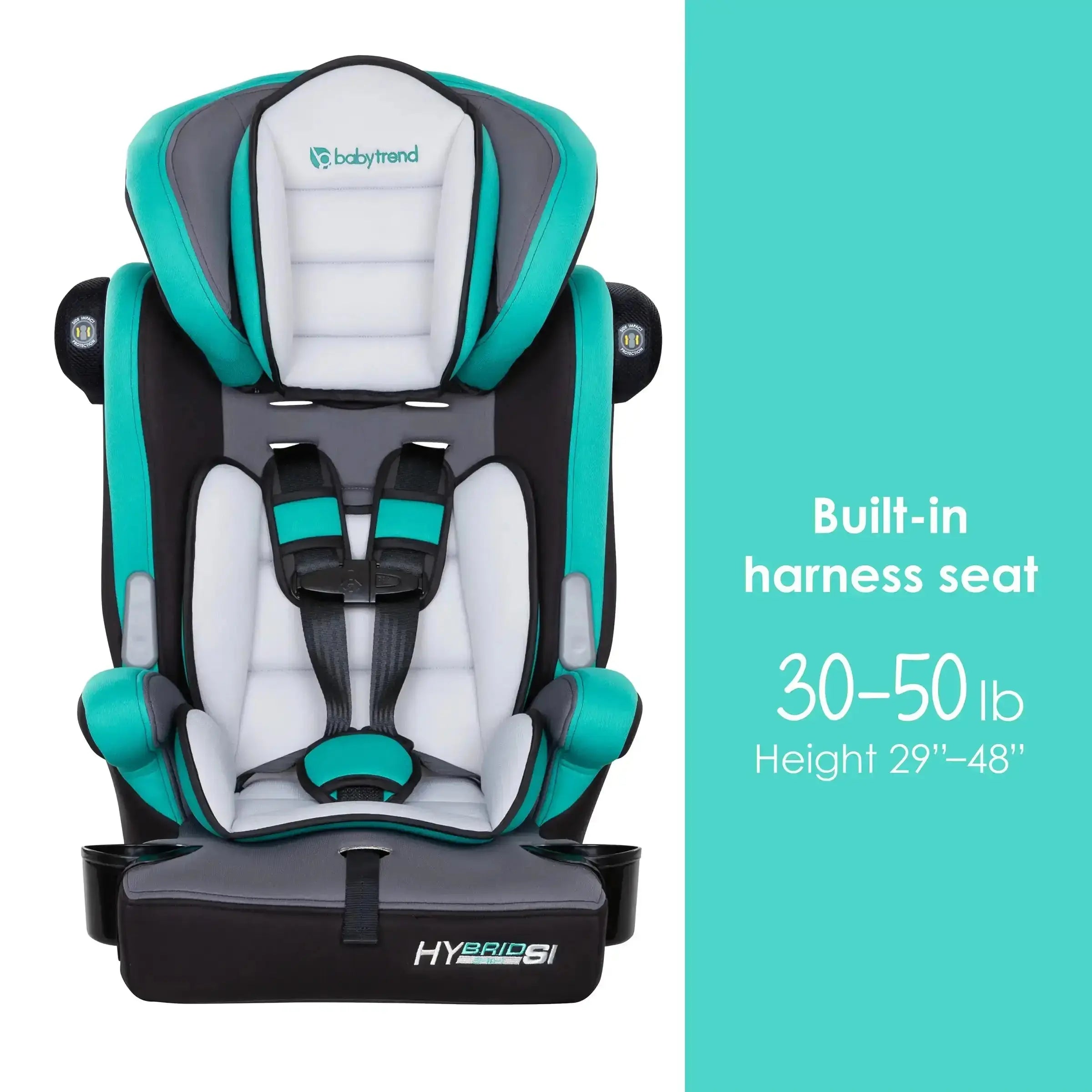 Hybrid™ SI 3-in-1 Convertible Booster Car Seat with Side Impact Protection - Safe for Infants, Toddlers & Big Kids | Perfect for Travel, School & Family Road Trips