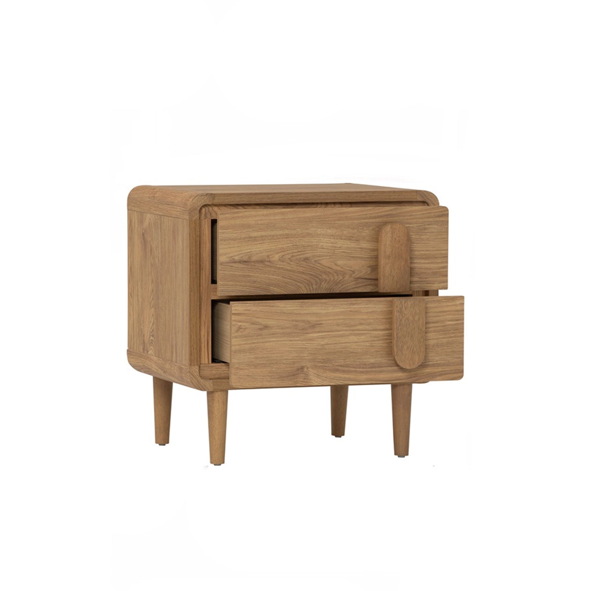 Modern Sora Side Table - Small Accent End Table for Living Room, Bedroom, or Office - Stylish Wooden Nightstand with Storage Shelf
