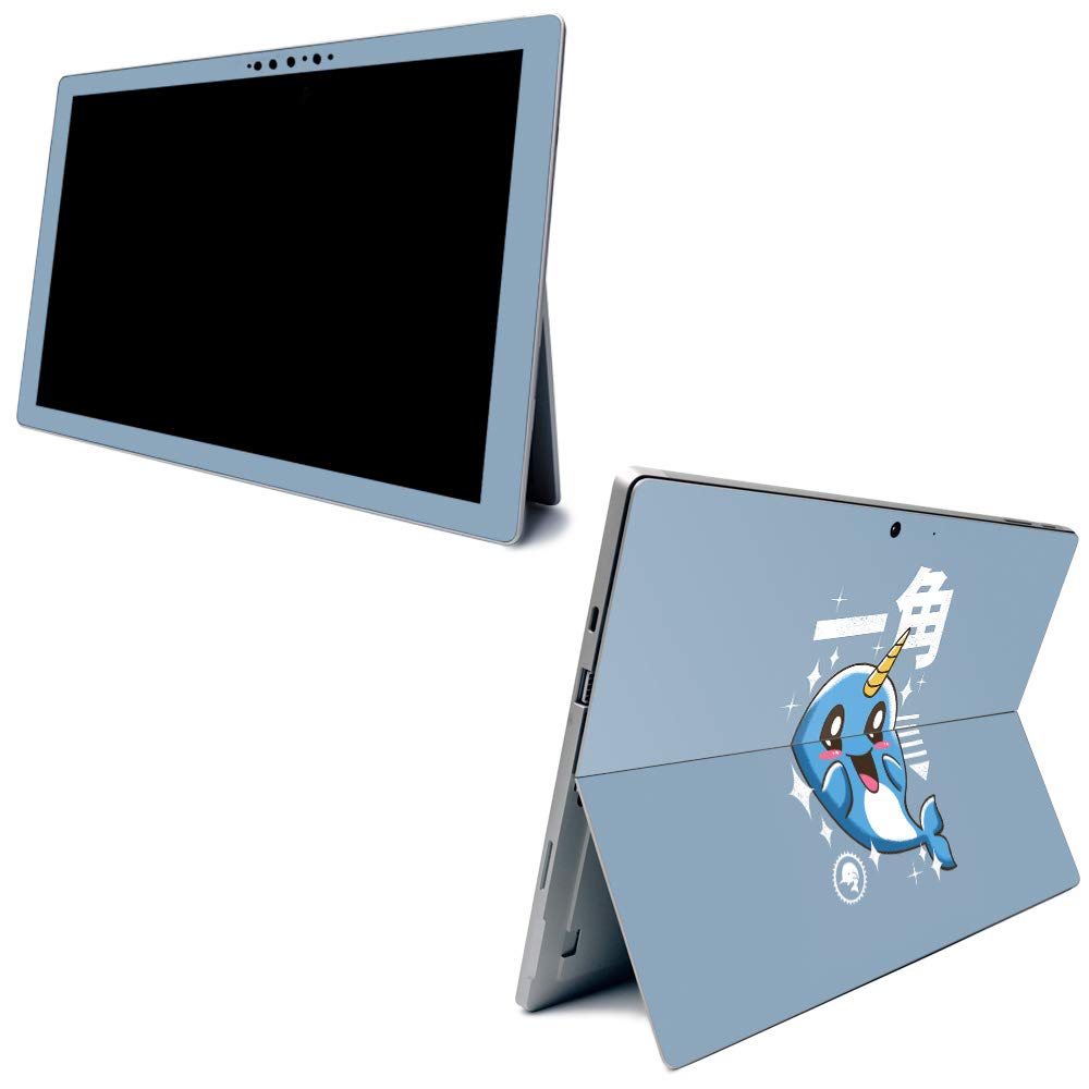 Premium Carbon Fiber Skin for Microsoft Surface Pro 7 - Narwhal Kawaii Design | Textured Protective Cover | Easy Application & Removal | Made in USA | Perfect for School, Office & Travel Protection