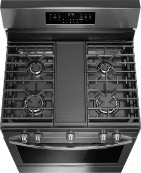 Frigidaire Gallery GCRG3060BD 30 Inch Gas Range with No Preheat & Air Fry Function - Black Stainless Steel for Modern Kitchens | Perfect for Baking, Roasting & Air Frying Family Meals