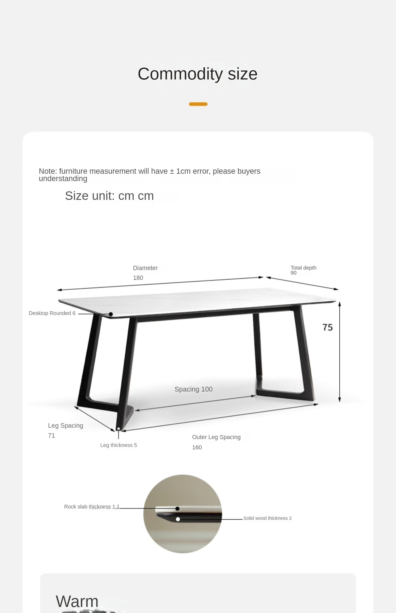 Solid Oak Wood Nordic Style Light Luxury Rock Dining Table - Perfect for Modern Farmhouse, Minimalist & Contemporary Dining Rooms