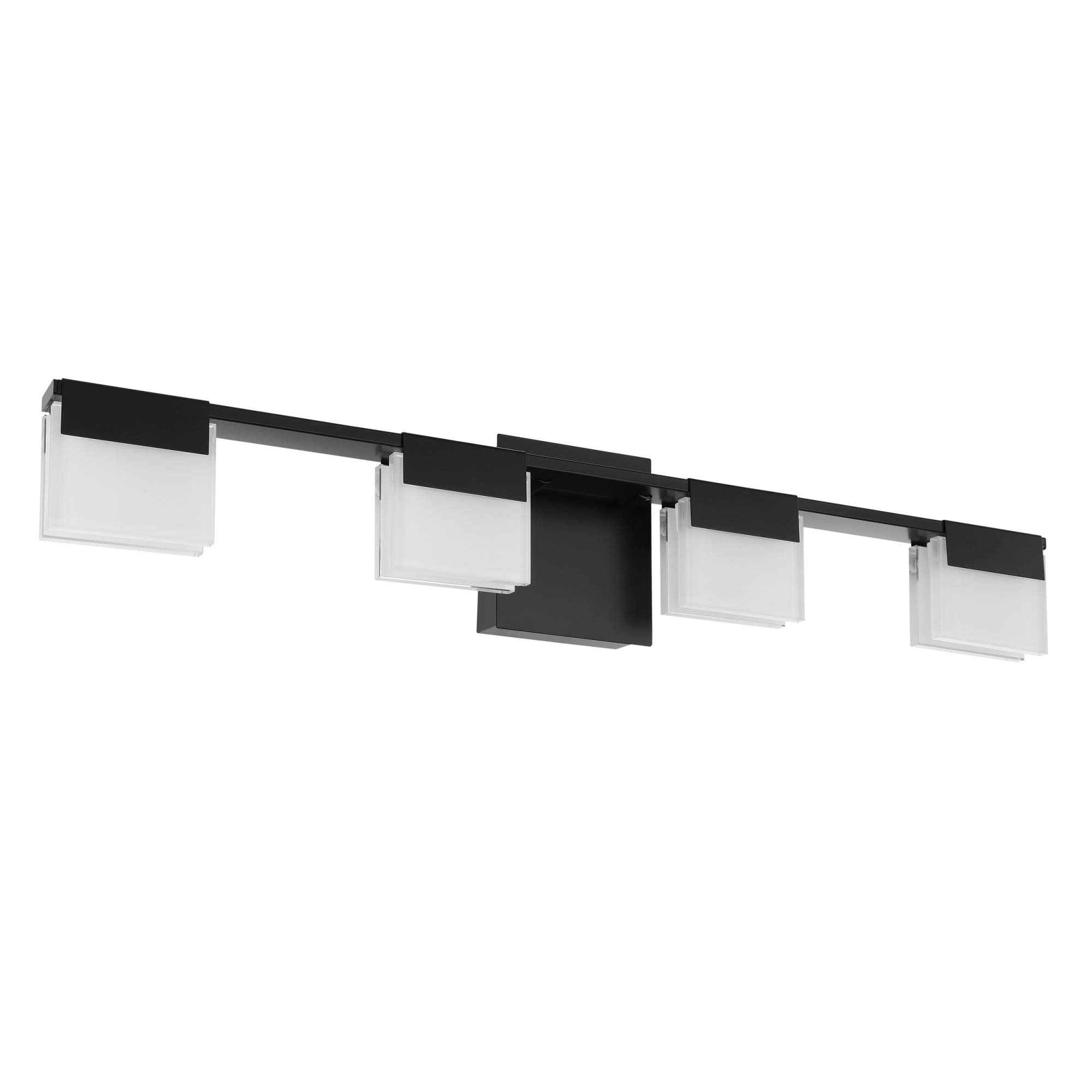 EGLO 4-Light LED Bathroom Vanity Light Fixture - Modern Chrome Finish for Bathroom, Dressing Room & Makeup Area