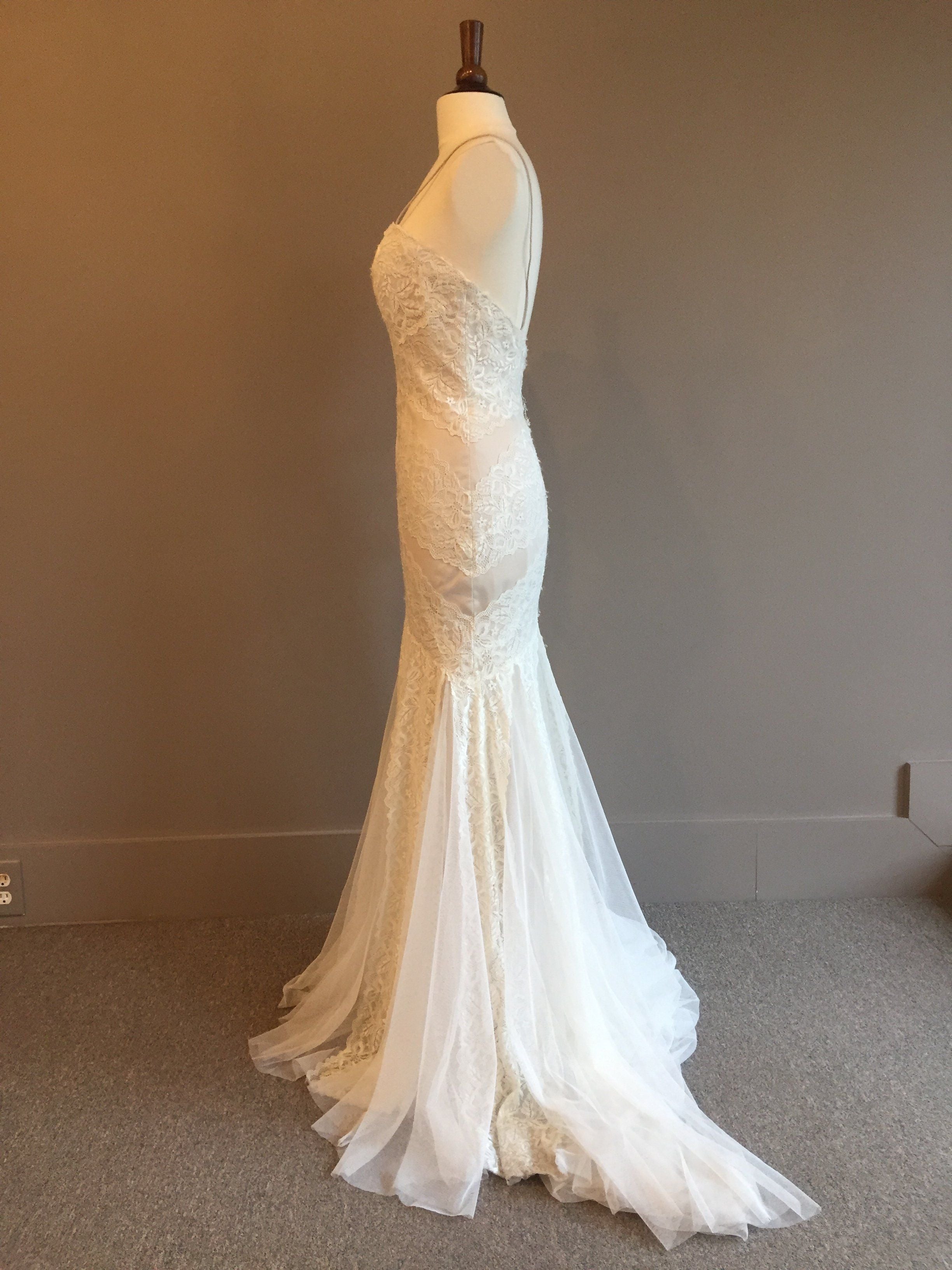 BHLDN Watters Love Marley Wren Gown - Elegant Lace Wedding Dress for Brides, Perfect for Beach, Garden & Romantic Ceremonies