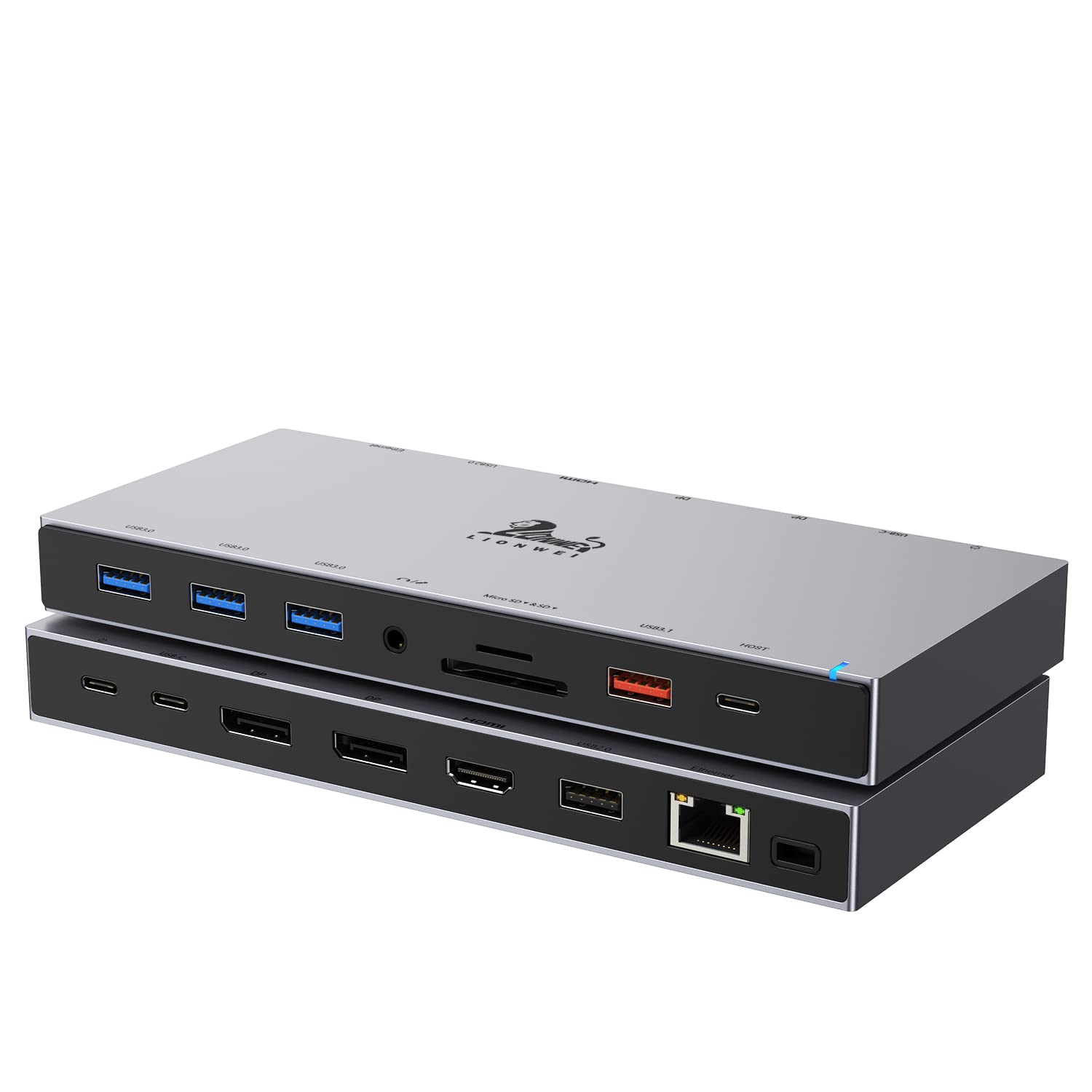 USB C Docking Station Dual Monitor with DisplayPort - 4K HDMI, 6-in-1 USB C Hub for Laptop, MacBook, PC - Perfect for Home Office & Multi-Screen Workstations