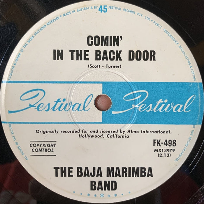 Baja Marimba Band - Comin' In The Back Door Vinyl Record (VG+/Generic) - Vintage Music Collectible for Home Entertainment & Retro Parties