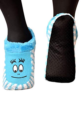 BRATS N BEAUTY® Warm Knitted Slipper Socks for Kids - Soft Rubber Sole Winter Booties for Boys & Girls (3-4 Years) - Cozy Indoor & Outdoor Wear for Playtime and Lounging