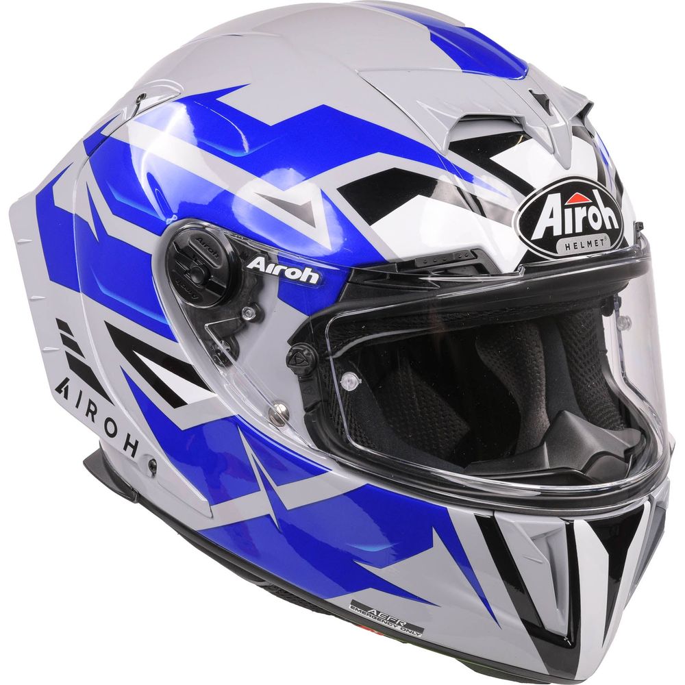 Airoh GP 550 S Wander Gloss Blue Motorcycle Helmet - DOT & ECE Certified for Street Riding, Touring & Adventure Motorcycles