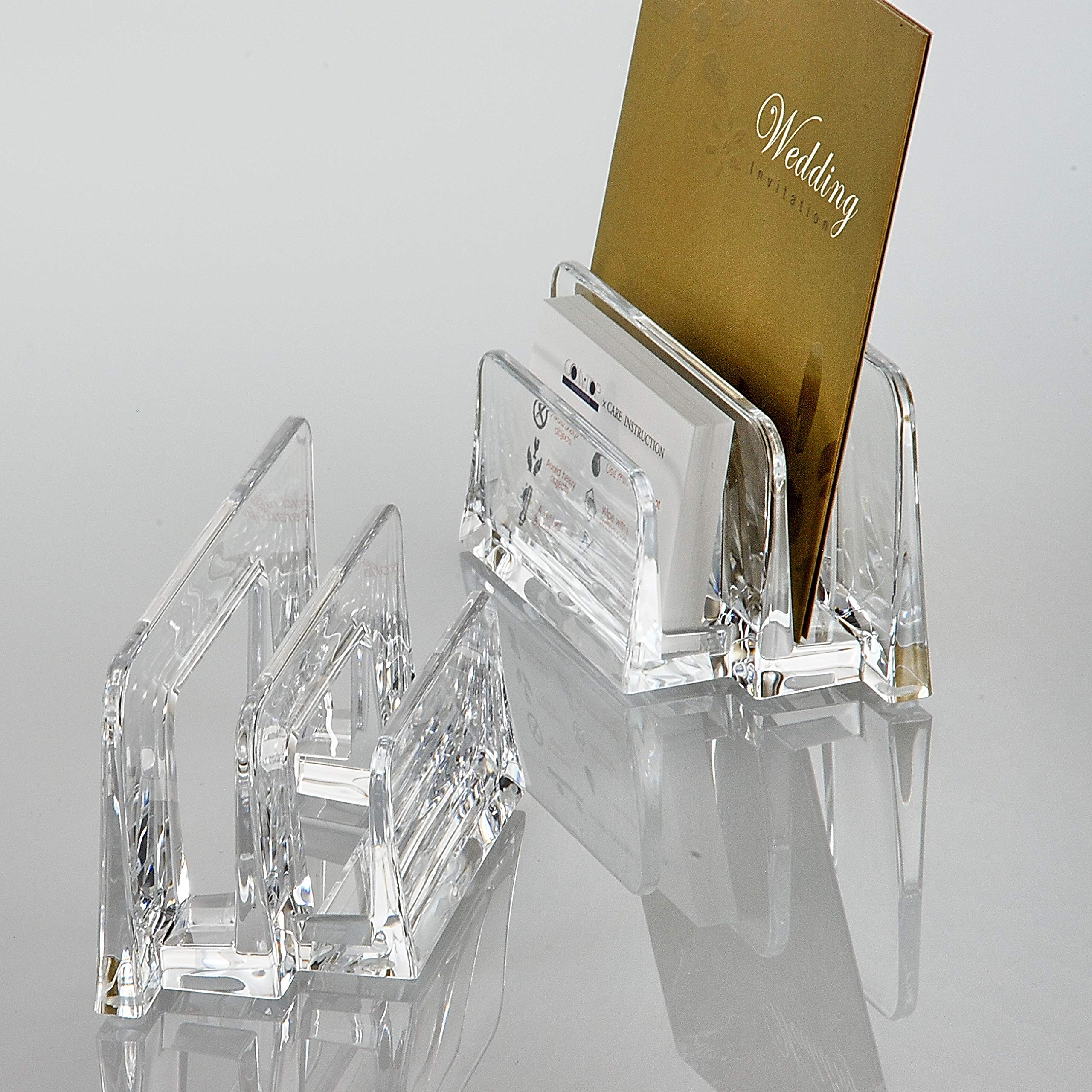 Clear Acrylic Letter Sorter & File Folder Organizer (2 Pack) - Perfect for Office, Home Desk, Mail Sorting - Holds Papers, Letters, Envelopes & Documents - Essential Desk Accessory & Office Supply