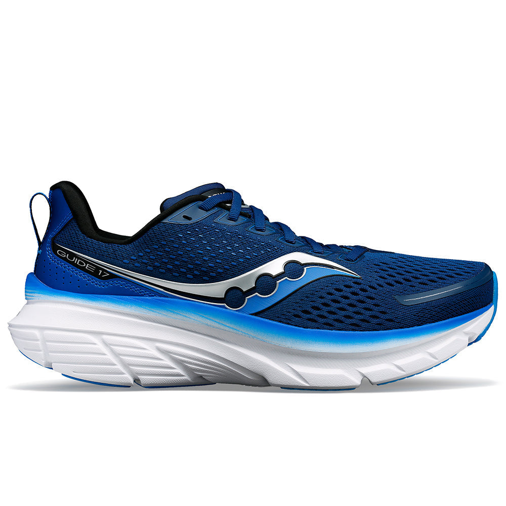 Saucony Guide 17 Running Shoes for Men - Navy/Cobalt - Size 10 D Medium - Lightweight Cushioned Sneakers for Road Running, Jogging & Gym Workouts