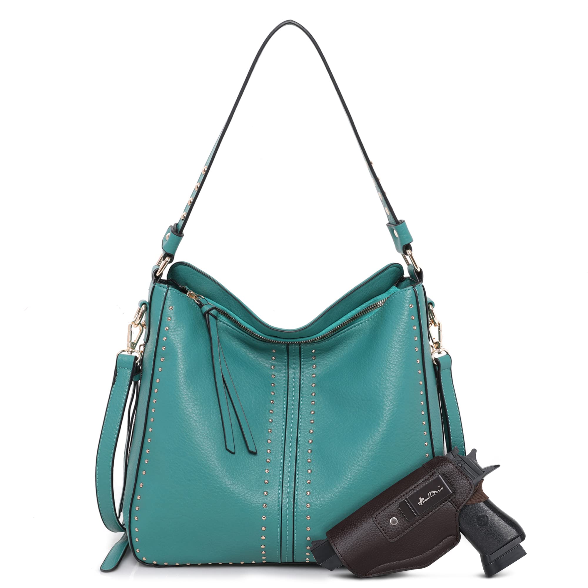 Stylish Large Tote Bag for Women - Concealed Carry Purse with Gun Holster | Faux Leather Hobo Crossbody Shoulder Bag | Perfect for Everyday Use, Travel & Concealed Carry