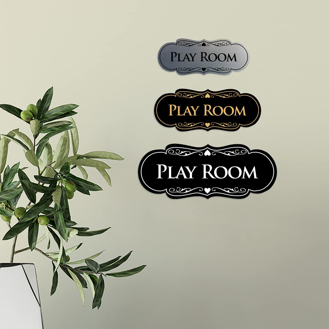 ByLITA Designer Play Room Sign - Large Blue Wall Decor for Kids' Playroom, Nursery, or Classroom | Durable & Stylish Play Area Signage