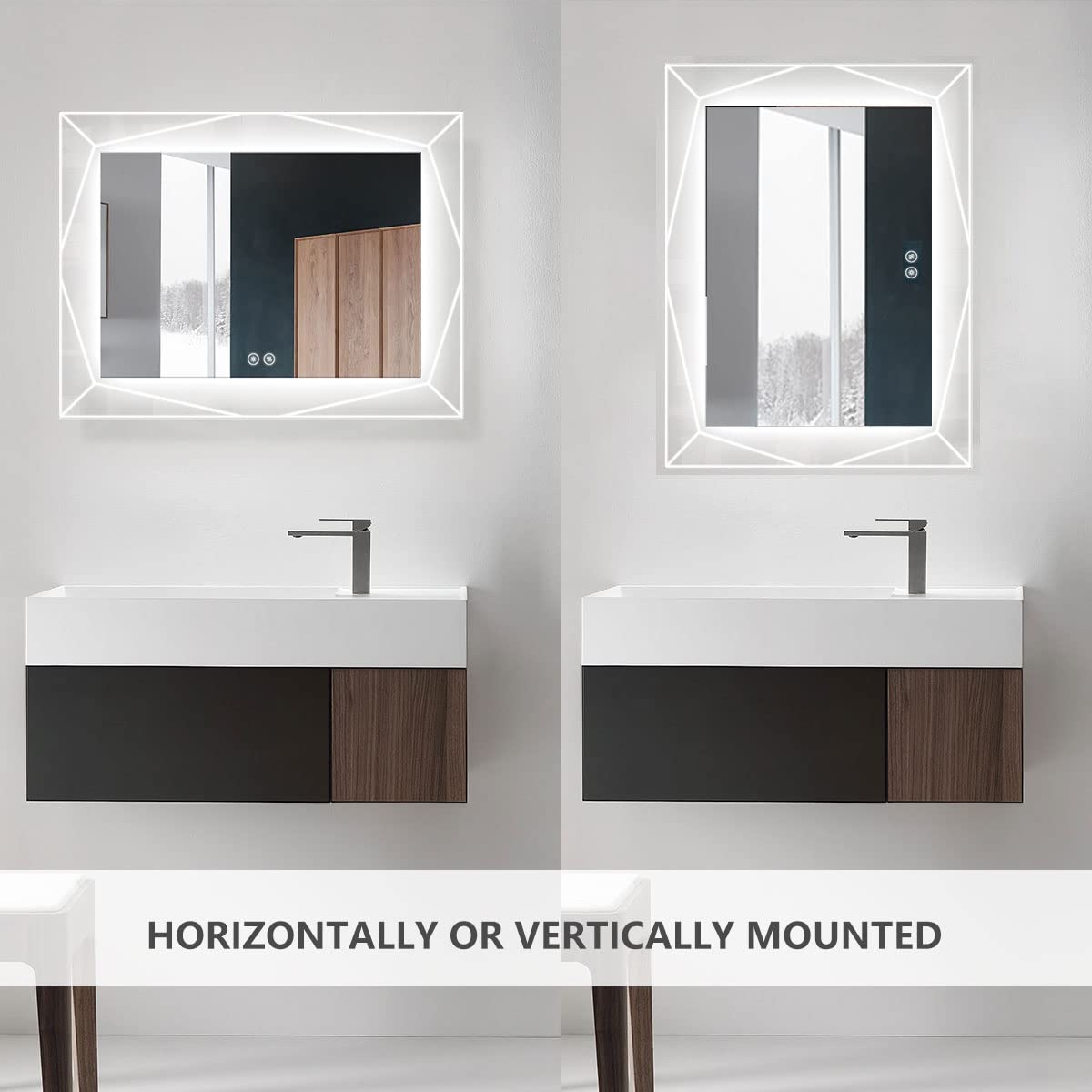 40x28 Inch LED Bathroom Mirror with Lights - Anti-Fog, Dimmable, Touch Control, Wall Mounted Vanity Mirror for Modern Bathrooms | Perfect for Makeup, Shaving & Home Decor