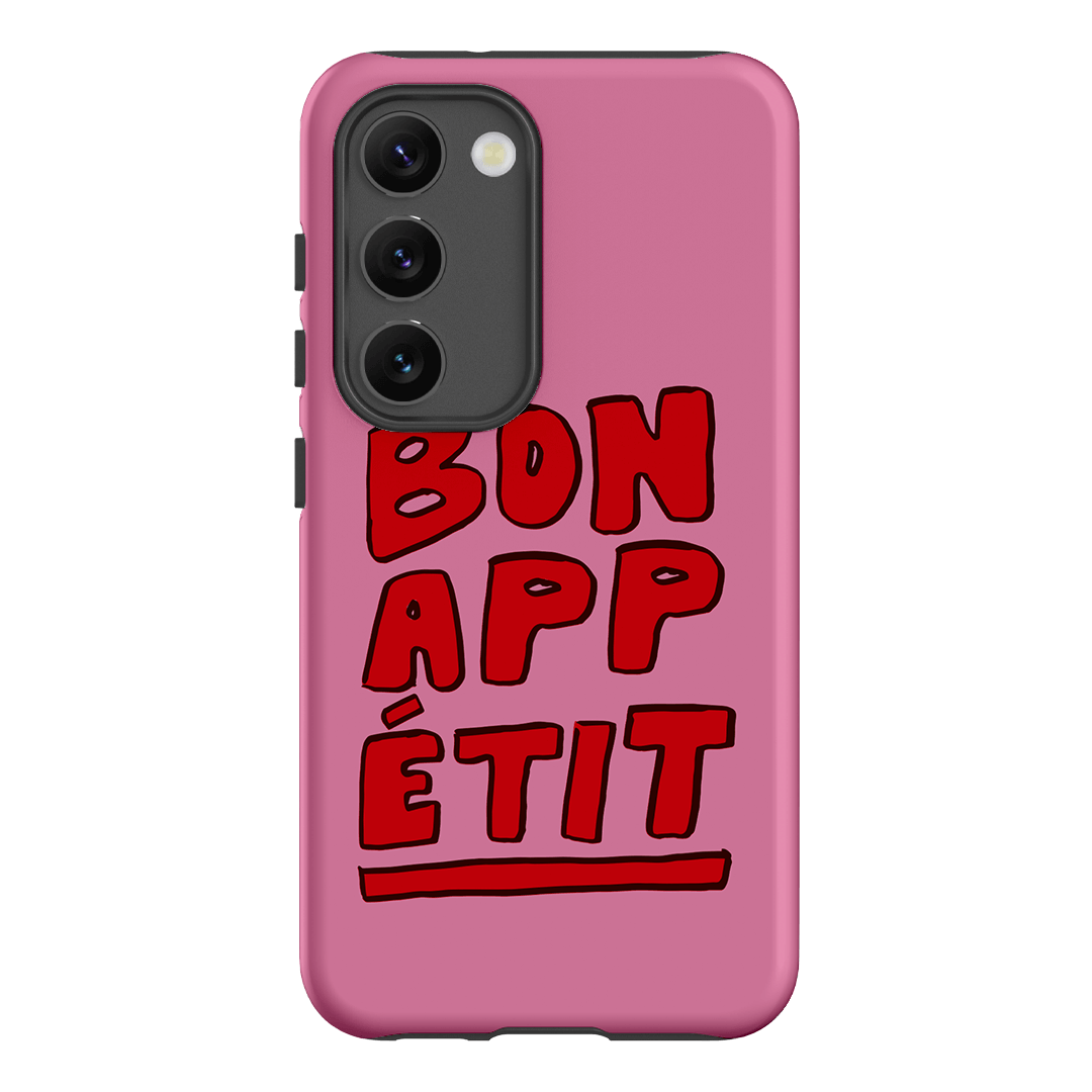 Stylish Bon Appetit Red Phone Case - Durable Protective Cover for iPhone & Samsung - Perfect for Foodies & Cooking Enthusiasts