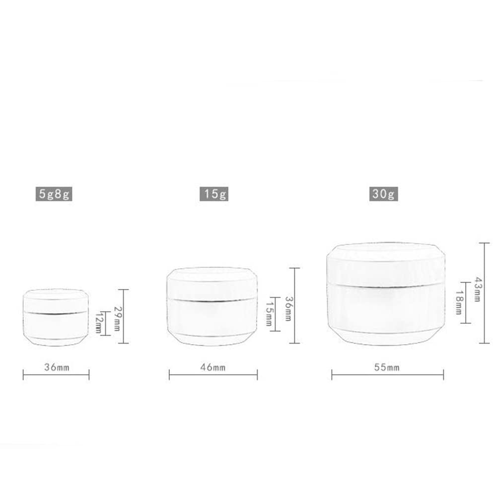 4-Piece Black Plastic Round Travel Containers with Lids - Leak-Proof Cosmetic Jars for Eye Cream, Face Moisturizer & Hand Lotion (4 Sizes) | Perfect for Airplane Toiletries & Mini Skincare Organization