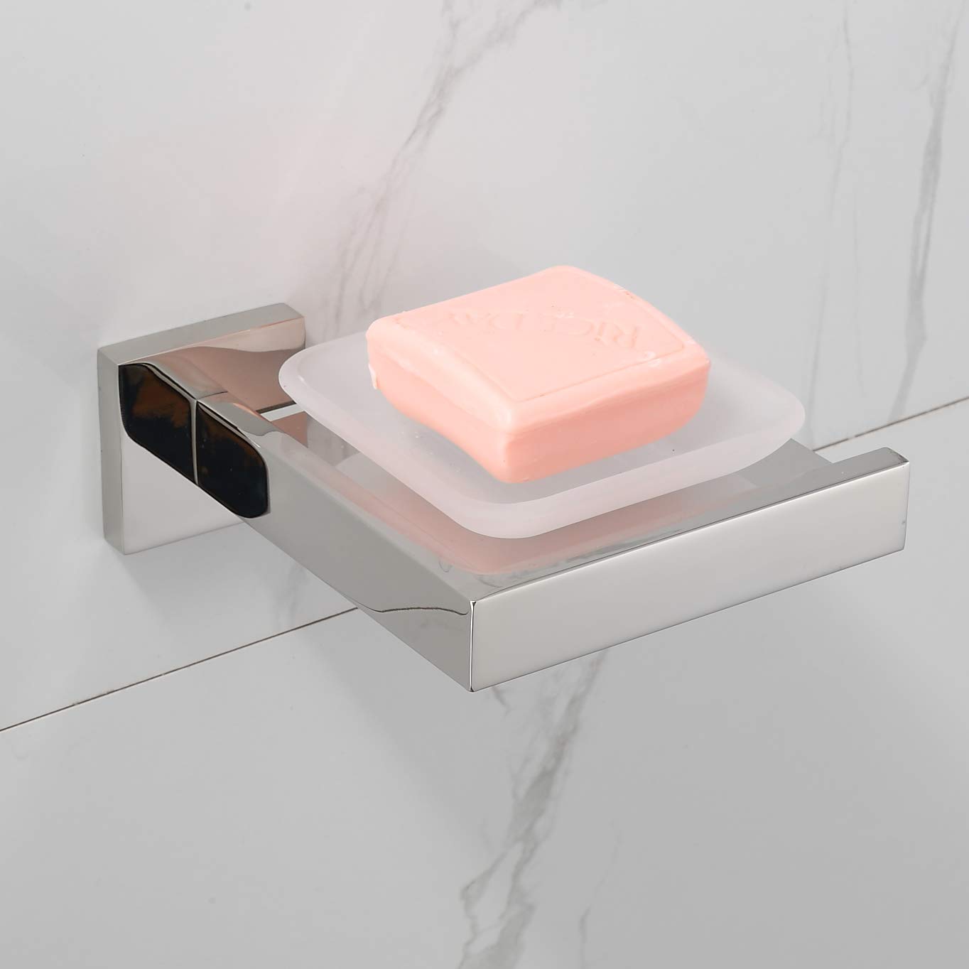 Stainless Steel Soap Dish - Rust-Proof 304 Holder with Removable Tray for Bathroom