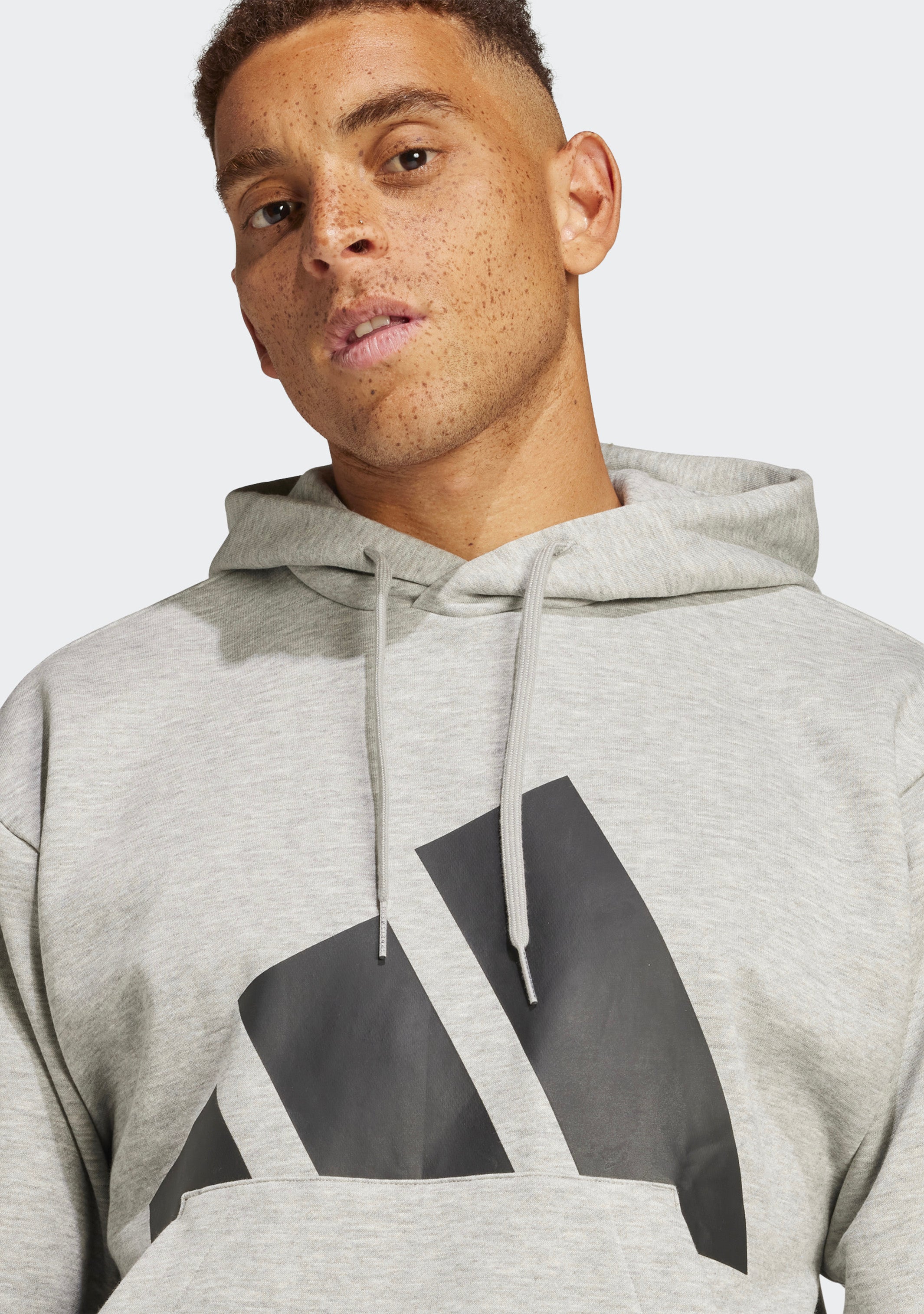 Adidas Men's Essentials Fleece Big Logo Hoodie - Soft & Warm Pullover Sweatshirt for Casual Wear, Gym, and Outdoor Activities