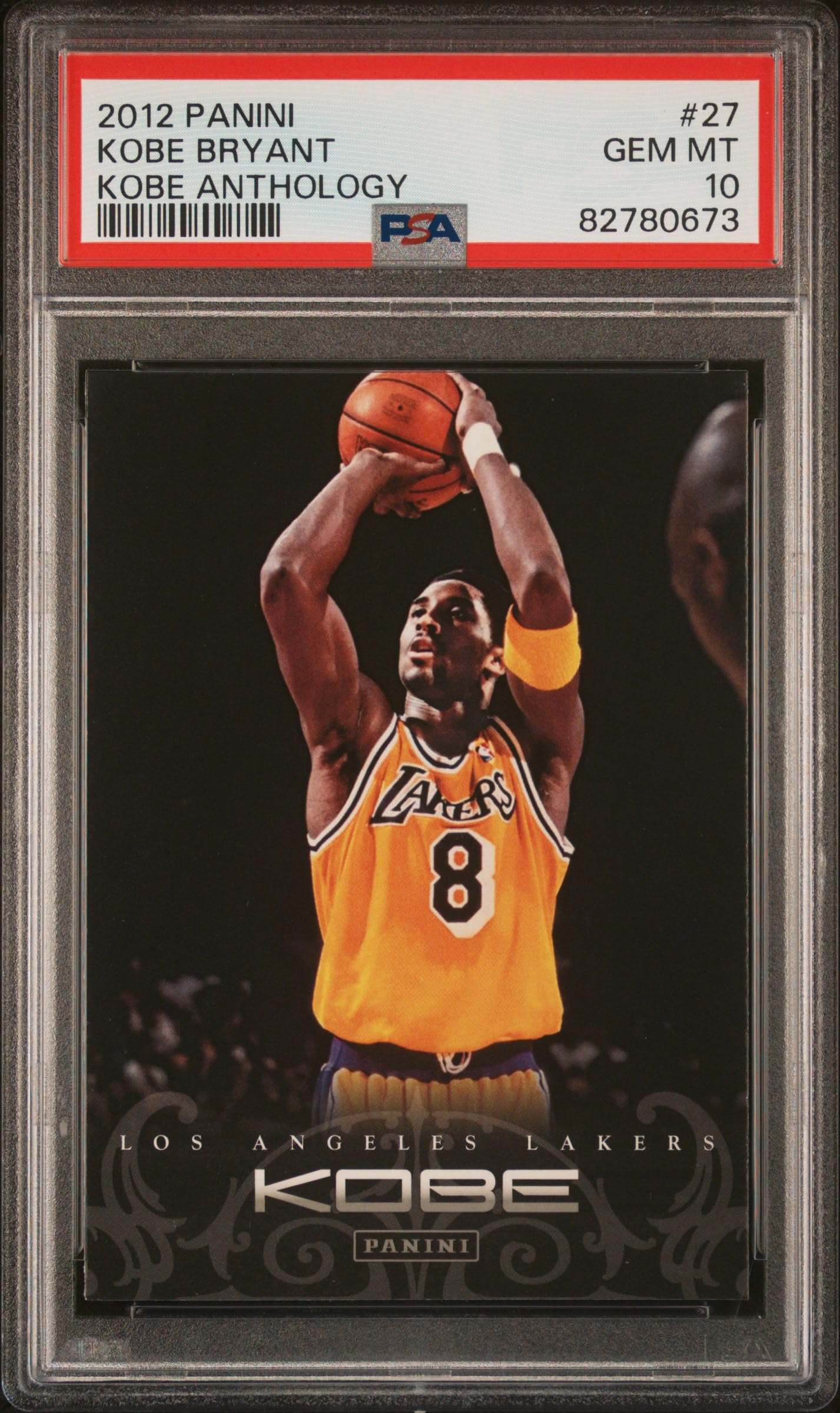 Kobe Bryant 2012 Panini Anthology Basketball Card #27 PSA 10 Gem Mint - Rare Collectible for NBA Memorabilia & Sports Card Investors