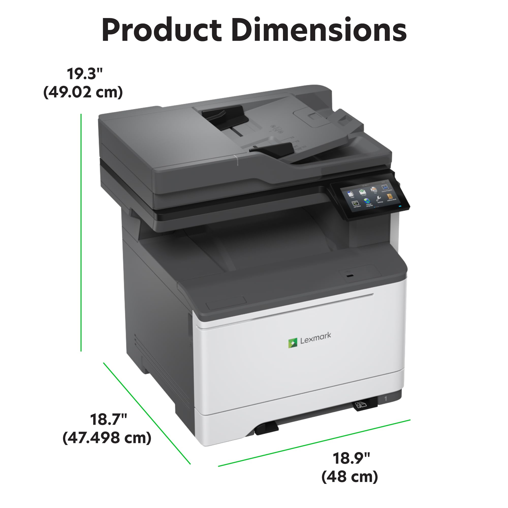 Lexmark CX532adwe Color Laser Printer with Touch Screen - High-Speed USB Connectivity, Wireless Printing, 50M7040 Model | Perfect for Home Office & Small Business Document Printing