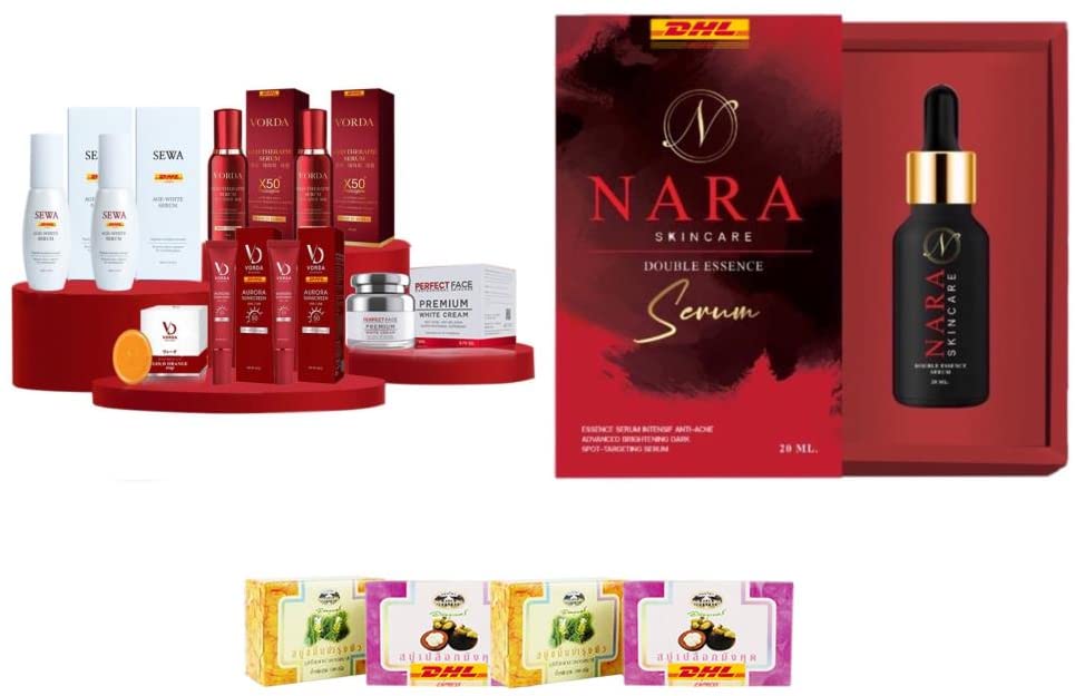Premium VORDA I-7047 Lifting & Radiant Double Essence Serum 20ml - Anti-Aging Skincare for Glowing Skin | DHL Express Shipping by Thaigiftshop [Free Tomato Facial Mask Included] - Perfect for Night Routine & Daily Hydration