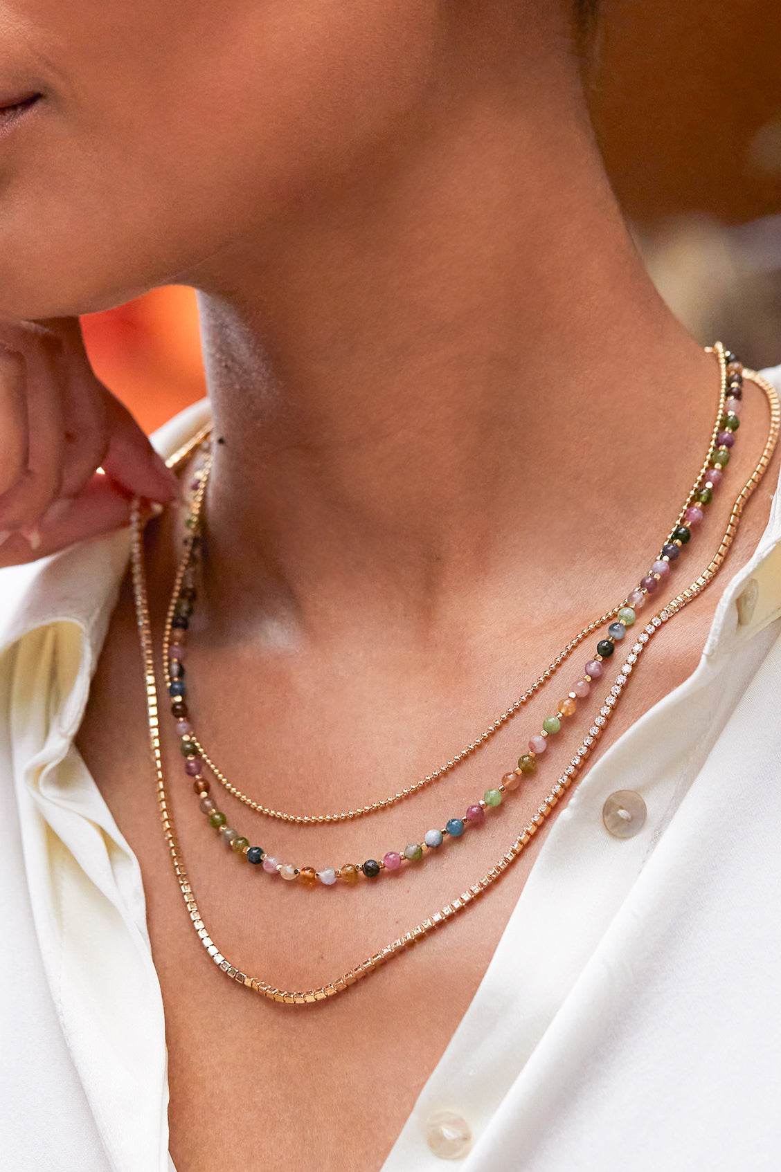 14K Gold Plated Tennis Chain Necklace for Men & Women - Durable & Stylish Jewelry for Parties, Weddings & Everyday Wear