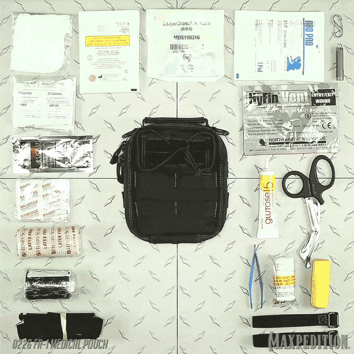 FR 1 Medical Pouch - Waterproof First Aid Kit Organizer for Travel, Hiking & Emergency - Compact EMT Bag for Nurses, Doctors & Outdoor Adventures