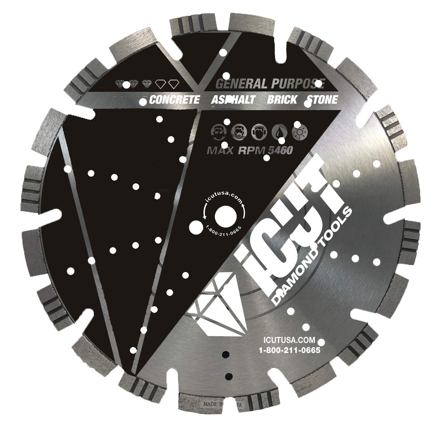 15mm Turbo Segmented Diamond Blade for Concrete, Brick, Masonry - 12 Inch Premium Cutting Disc for Angle Grinder - Perfect for Construction, Renovation & DIY Projects