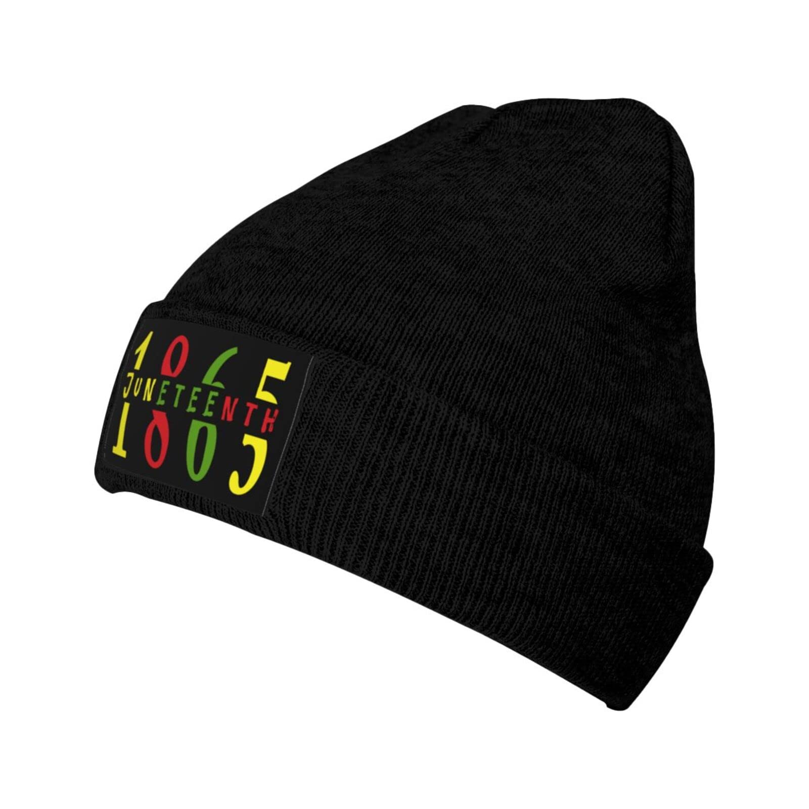 Juneteenth 1865 Freedom Day Beanie - Warm Knit Skull Cap for Men & Women - Winter Thermal Cuffed Hat in Black - Perfect for Cold Weather & Outdoor Activities