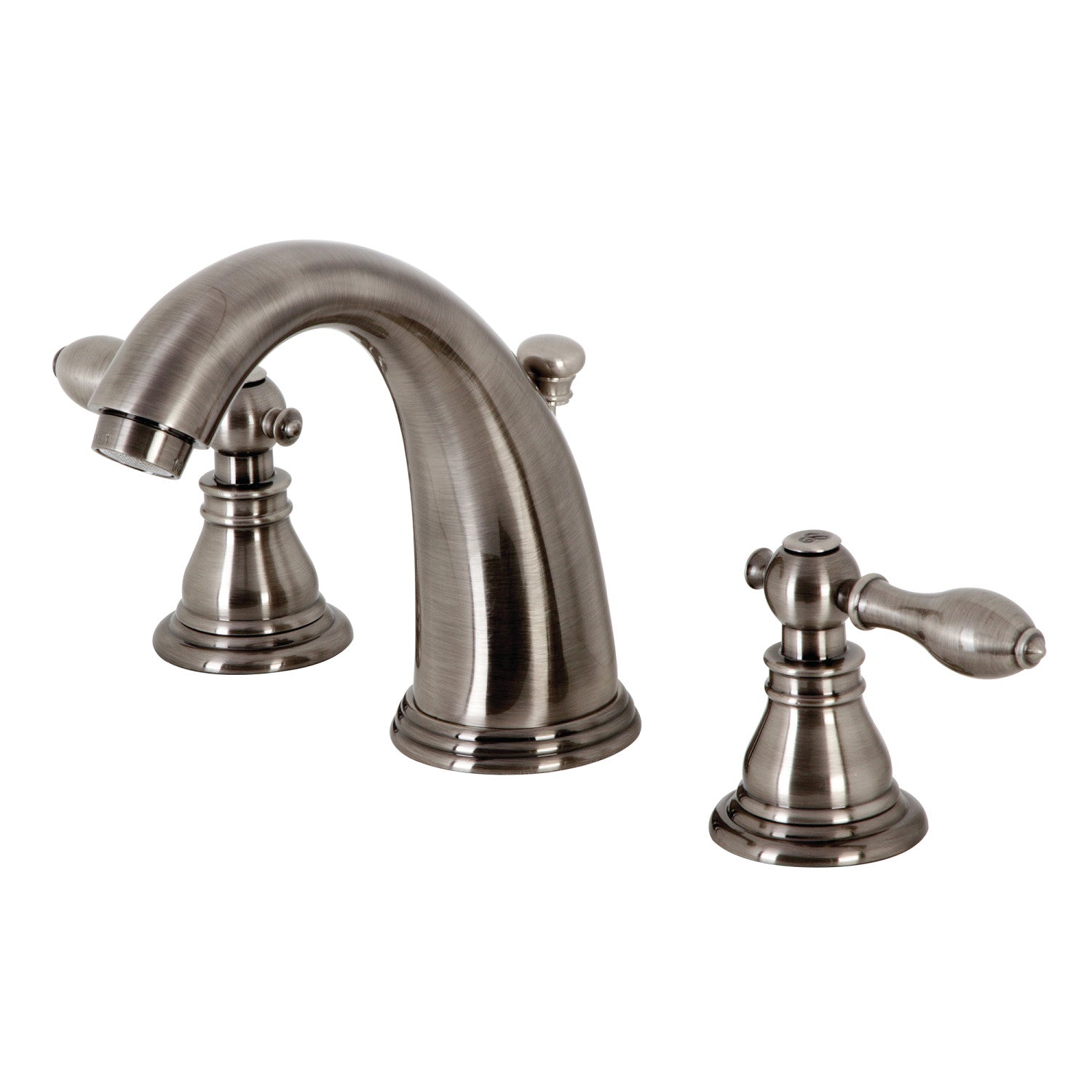 American Classic KB983ACL 3-Hole Widespread Bathroom Faucet - Two Handle Deck Mount with Pop-Up Drain - Black Stainless Steel Finish - Perfect for Modern Bathroom Renovations and Home Upgrades