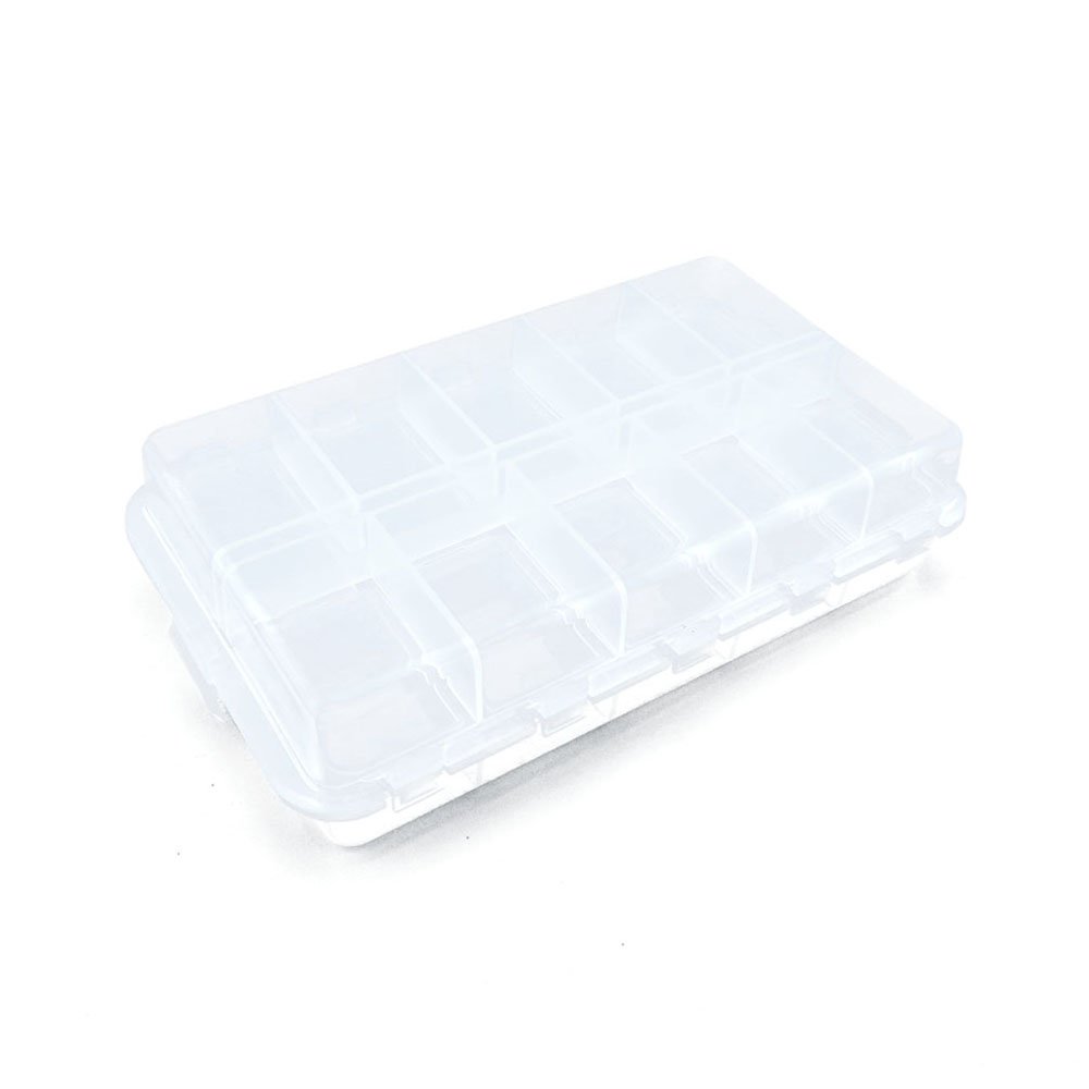 Clear Plastic Beads Storage Box - Tackle Organizer for Fishing Lures, Scrapbooking Supplies & Small Parts | Waterproof Fly Box with Adjustable Dividers | Perfect for Crafting, Jewelry Making & Outdoor Fishing Gear Organization