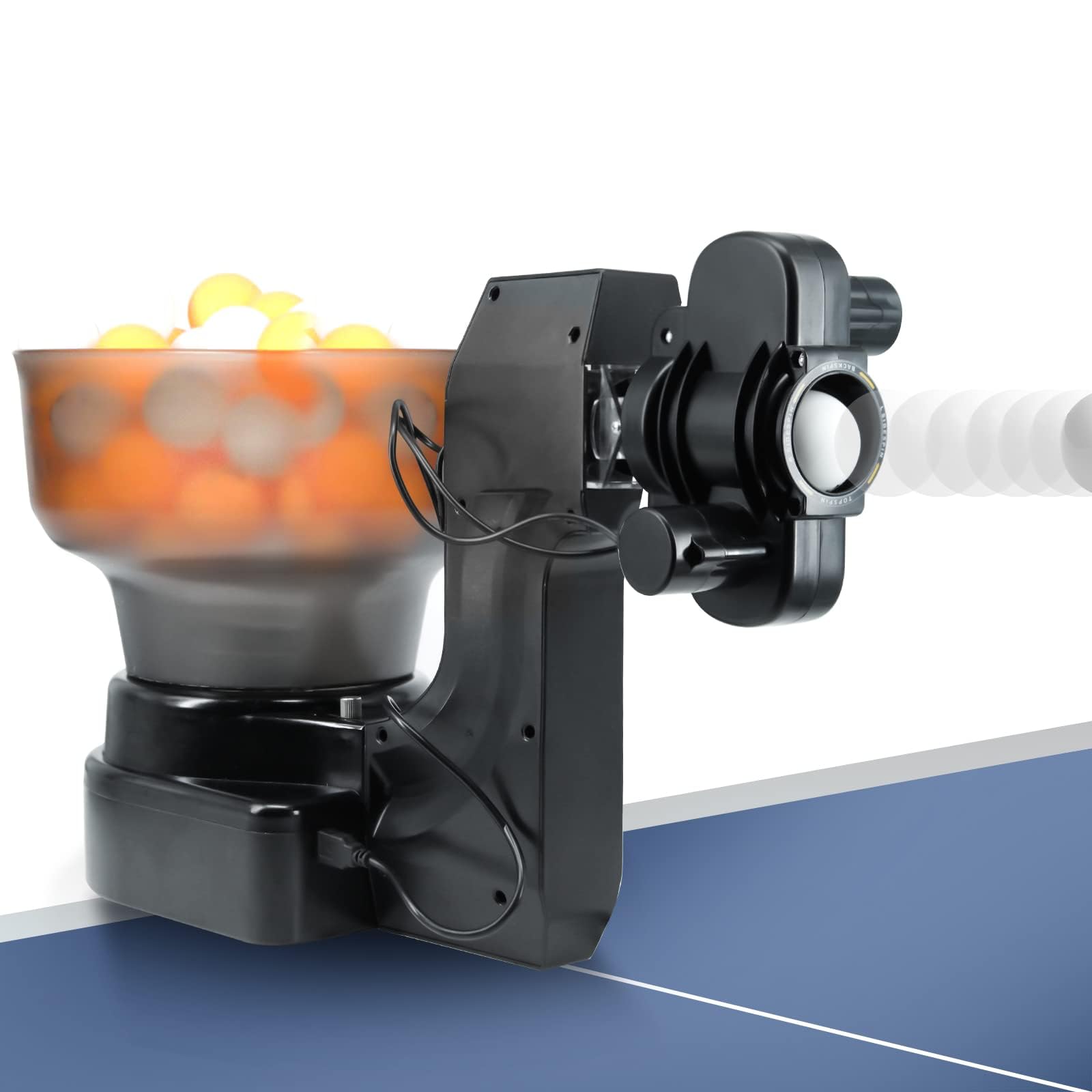 Automatic Ping Pong Robot - 2-Wheel Drive Table Tennis Training Machine with 36 Spin Balls | Perfect for Home Practice, Coaching & Professional Table Tennis Training