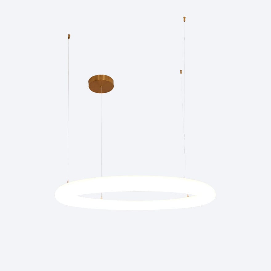 OOSHI Modern LED Pendant Light - Energy Efficient Hanging Ceiling Lamp for Kitchen Island, Dining Room & Bedroom Lighting - Dimmable LED Chandelier with Adjustable Height (Black/White)