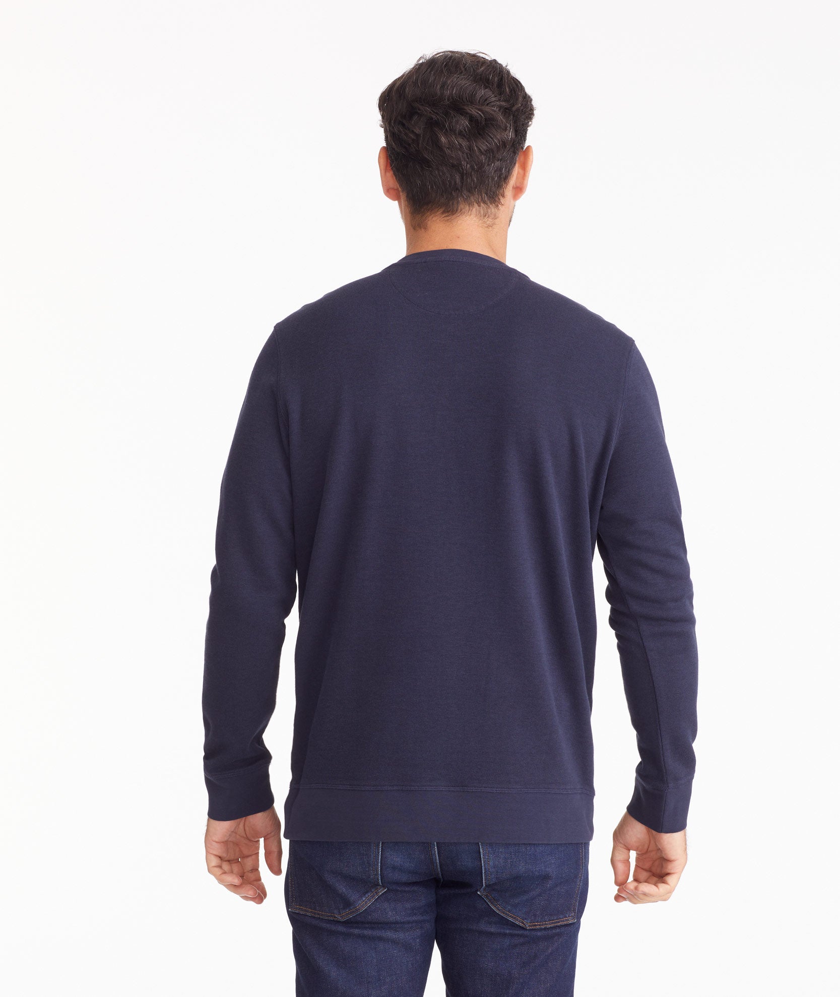Men's Henley Sweatshirt - Soft Cotton Pullover with Button Placket | Casual & Comfortable Fall Winter Layering Top for Outdoor Activities and Lounge Wear